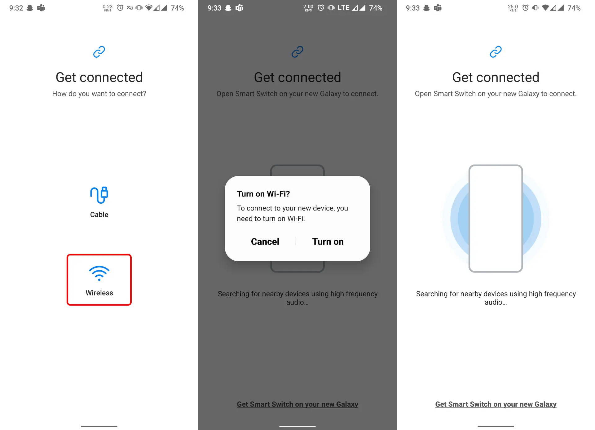 انتقال پیامک ها با Smart Switch سامسونگ