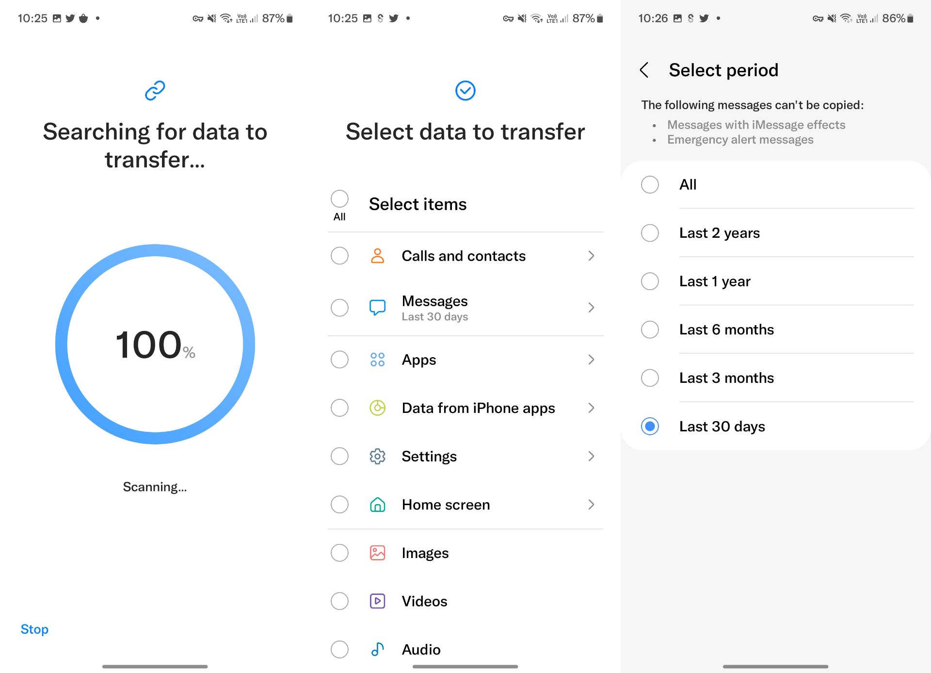 انتقال پیامک ها با Smart Switch سامسونگ