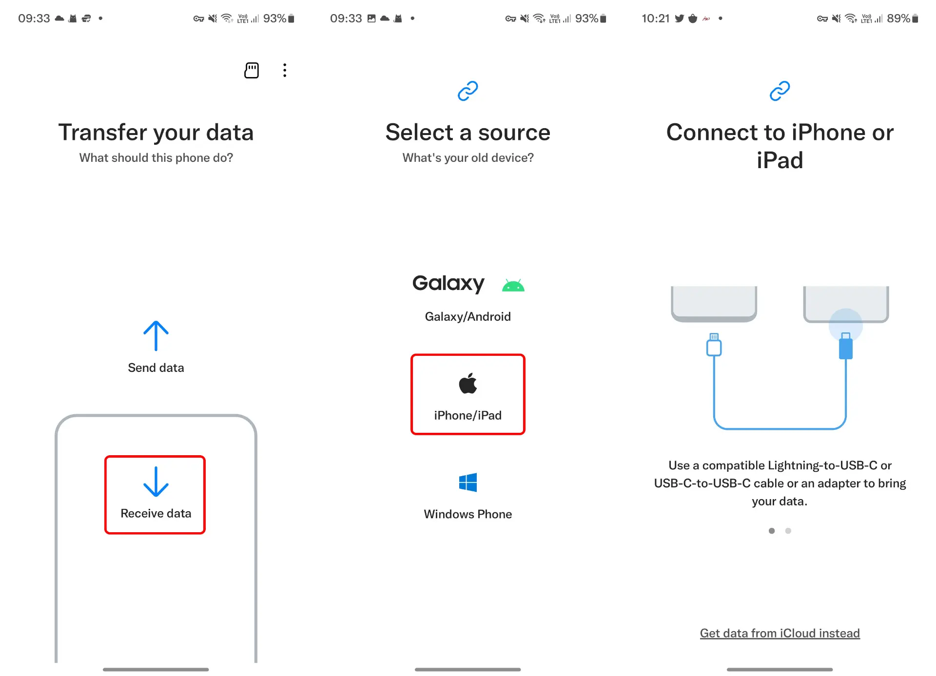 انتقال پیامک ها با Smart Switch سامسونگ