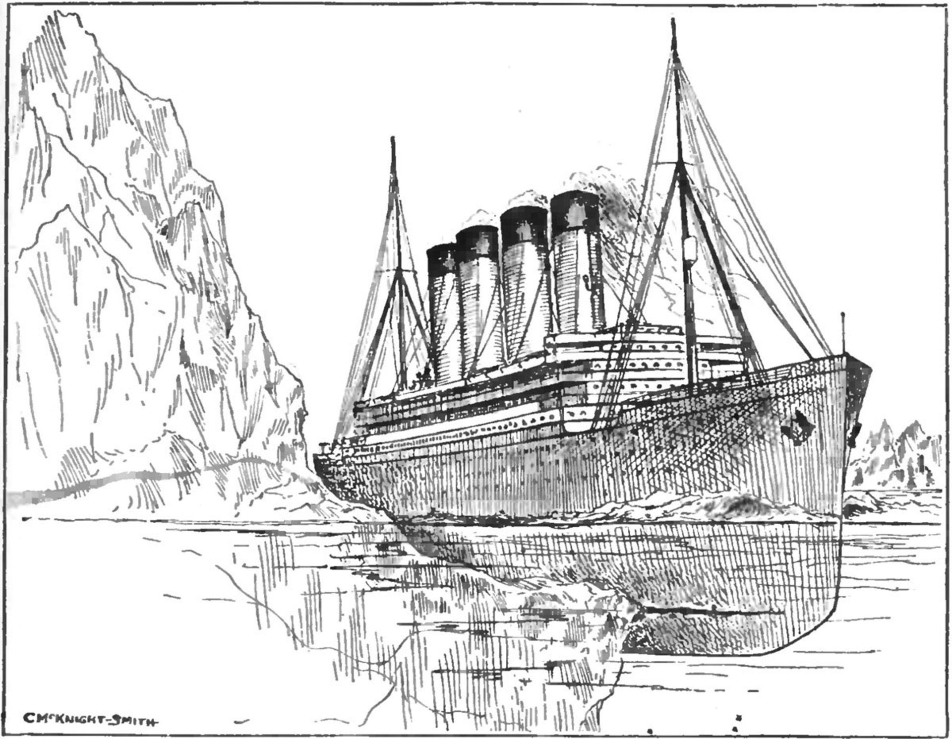 تصویرسازی کشتی تایتانیک