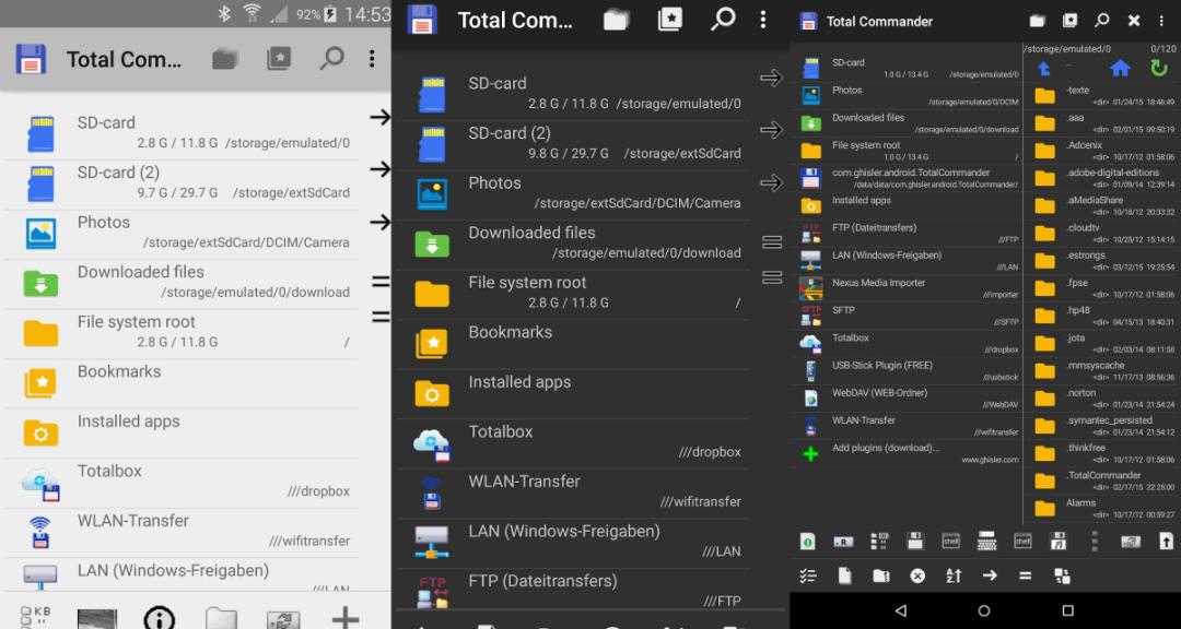 برنامه فایل منیجر اندروید Total Commander