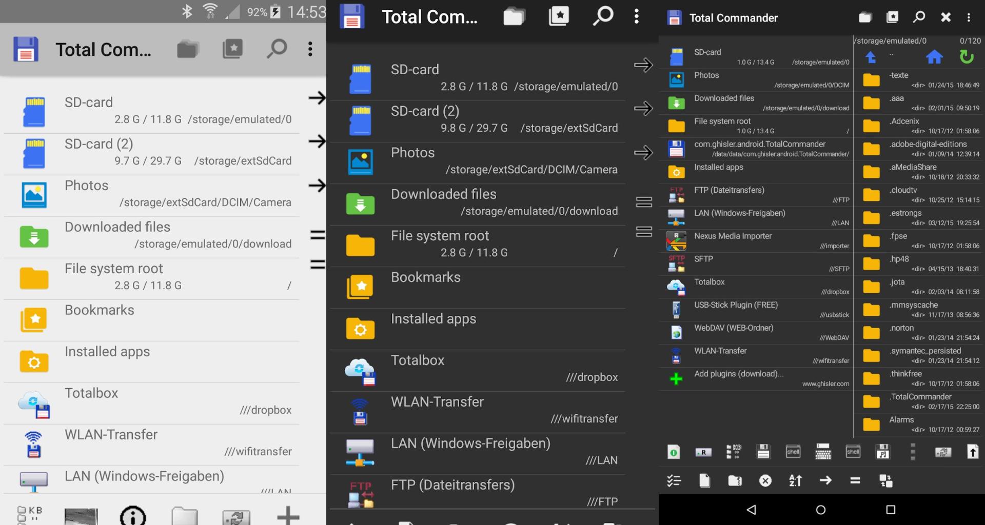 برنامه فایل منیجر اندروید Total Commander