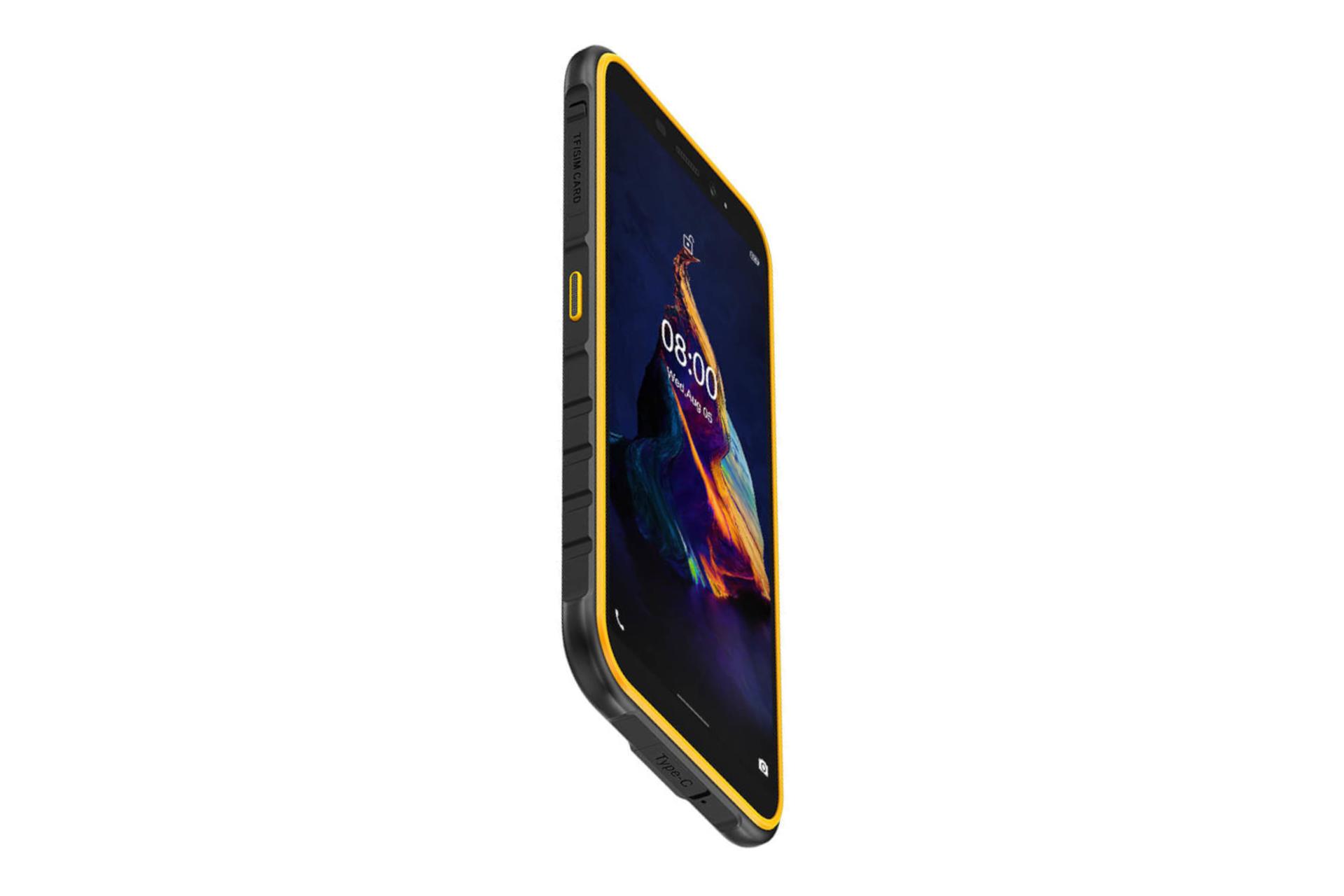 نمای جانبی گوشی موبایل یولفون Ulefone Armor X8 نارنجی
