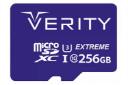 نمای روبرو کارت حافظه وریتی microSDXC با ظرفیت 256 گیگابایت مدل 533x