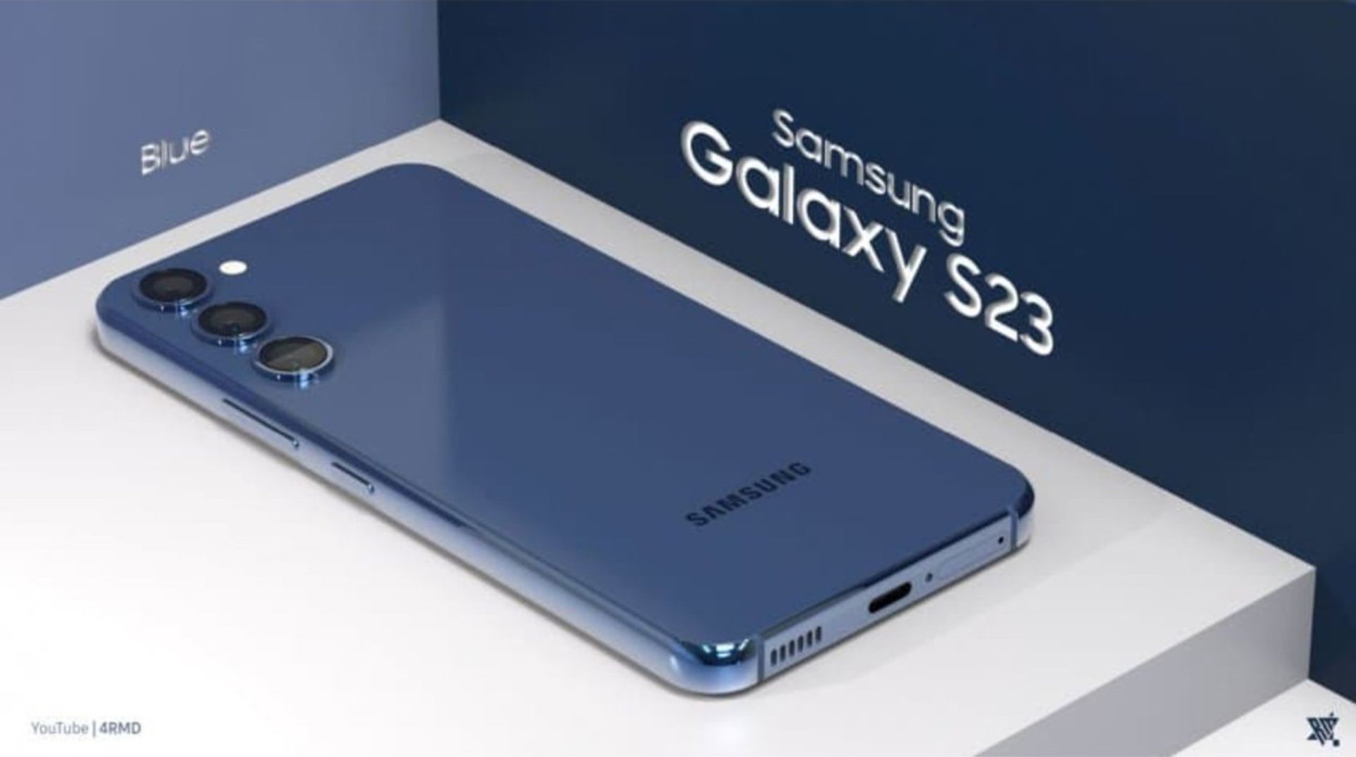 رندر گلکسی اس ۲۳ سامسونگ Galaxy S23 در رنگ آبی غیررسمی