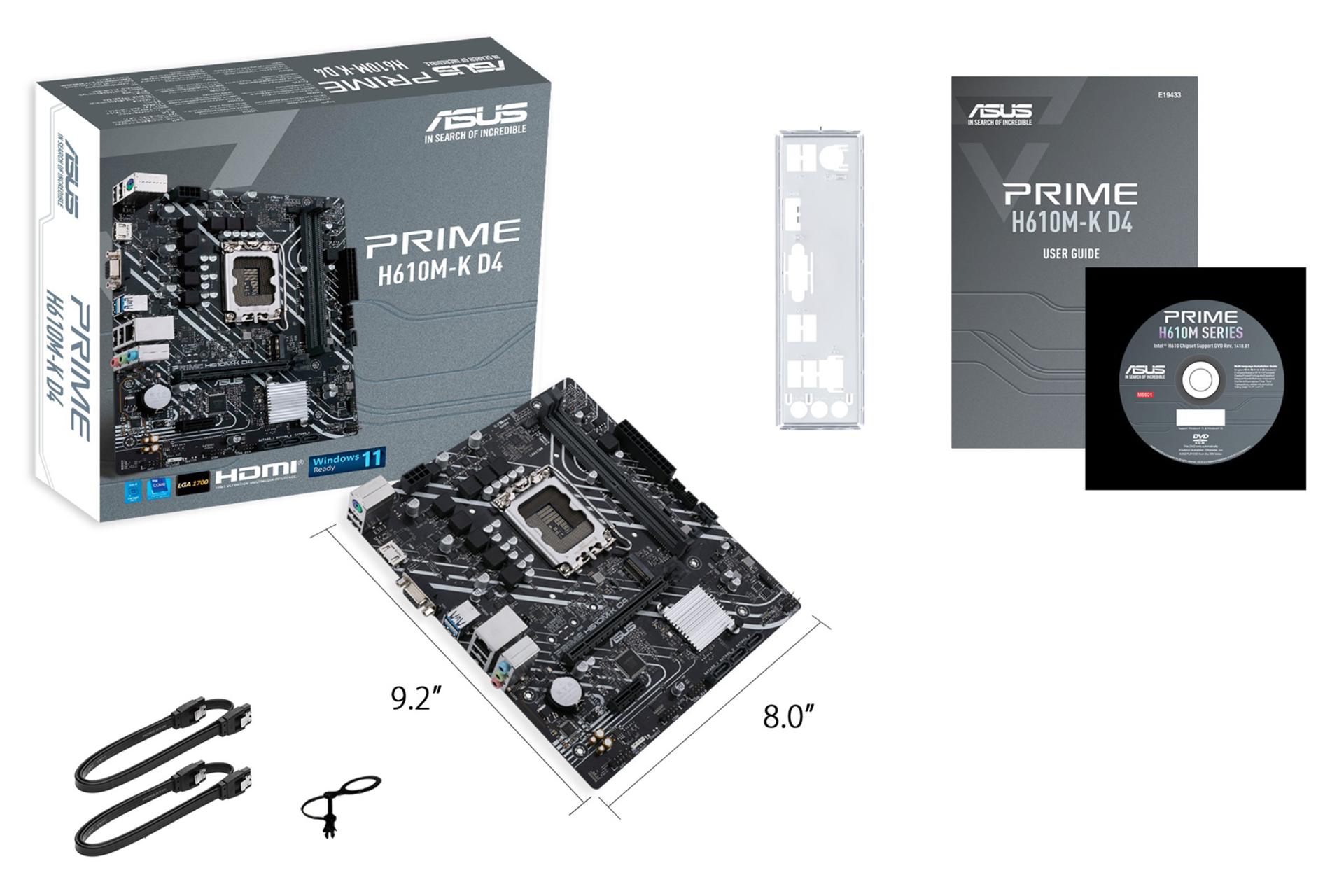 اقلام همراه مادربرد ایسوس ASUS PRIME H610M-K D4