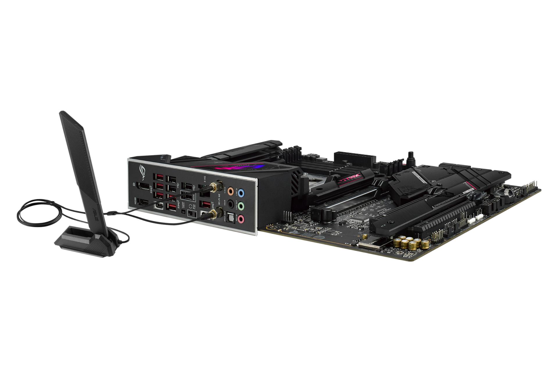 نمای سمت چپ مادربرد ایسوس ASUS ROG STRIX B650E-E GAMING WIFI