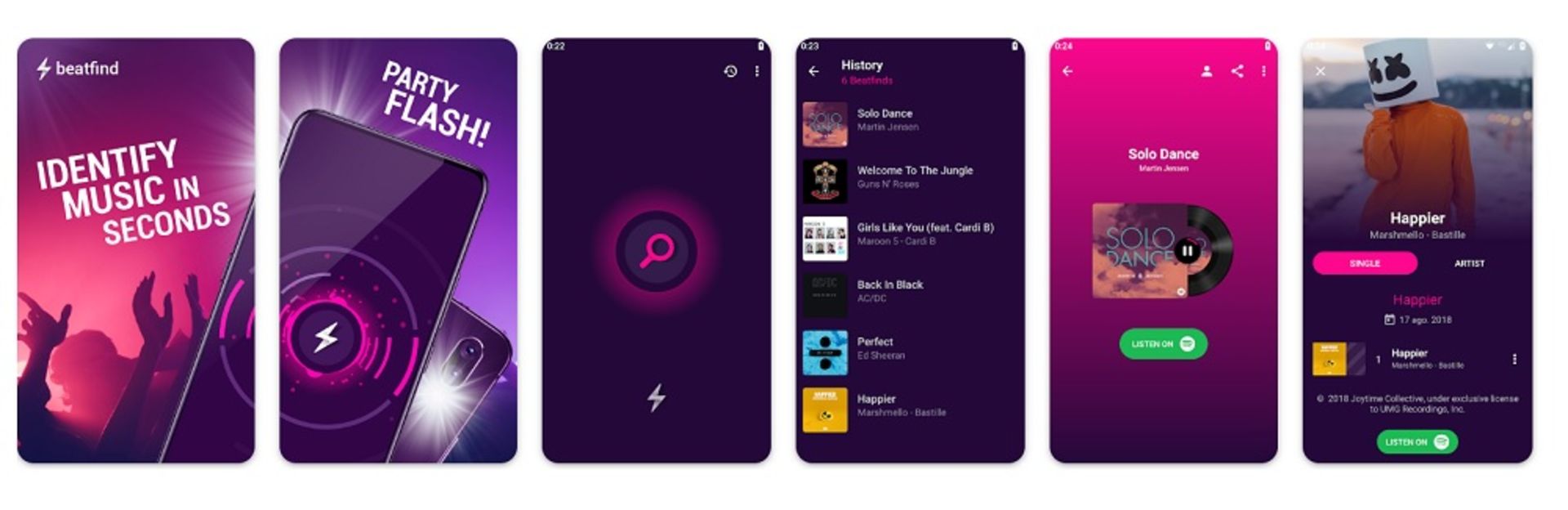 اپ Beatfind Music Recognition برای تشخیص آهنگ