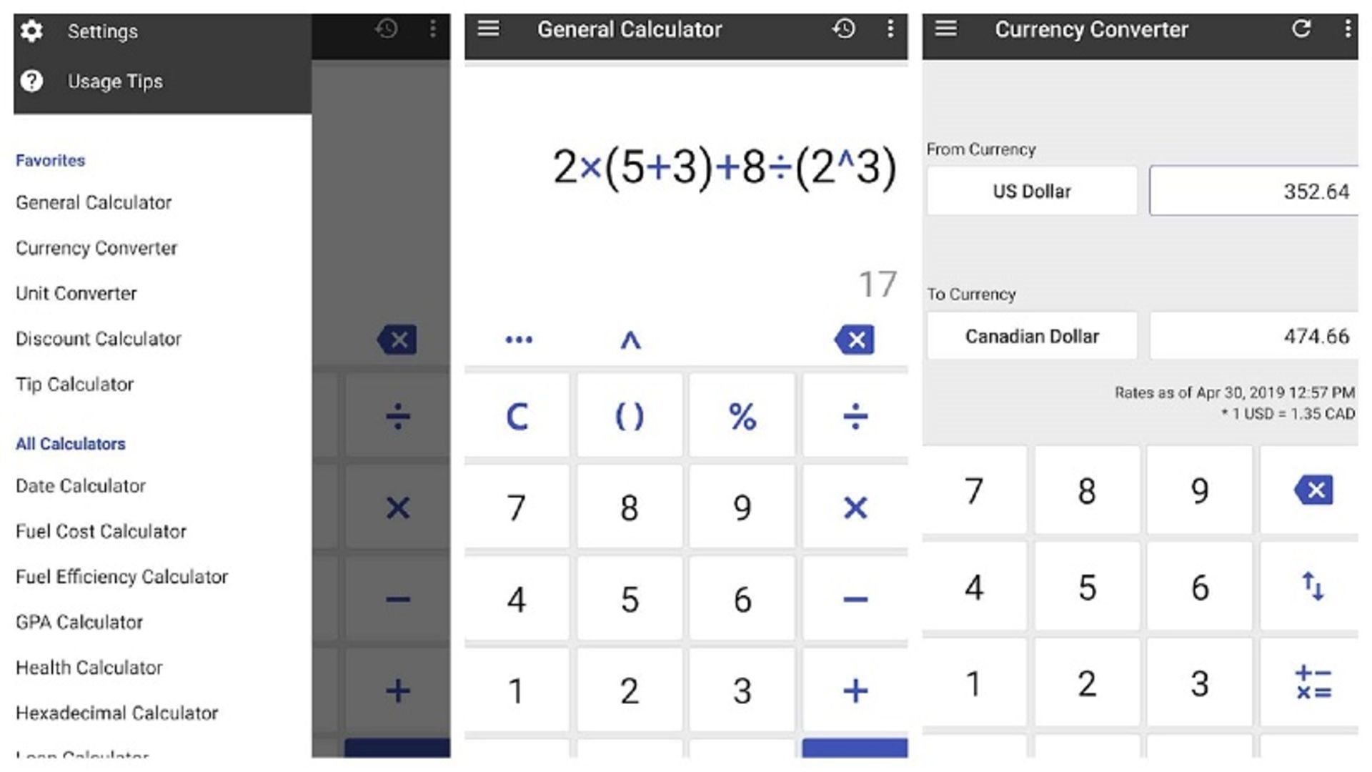 بهترین ماشین حساب های اندروید clevcalc