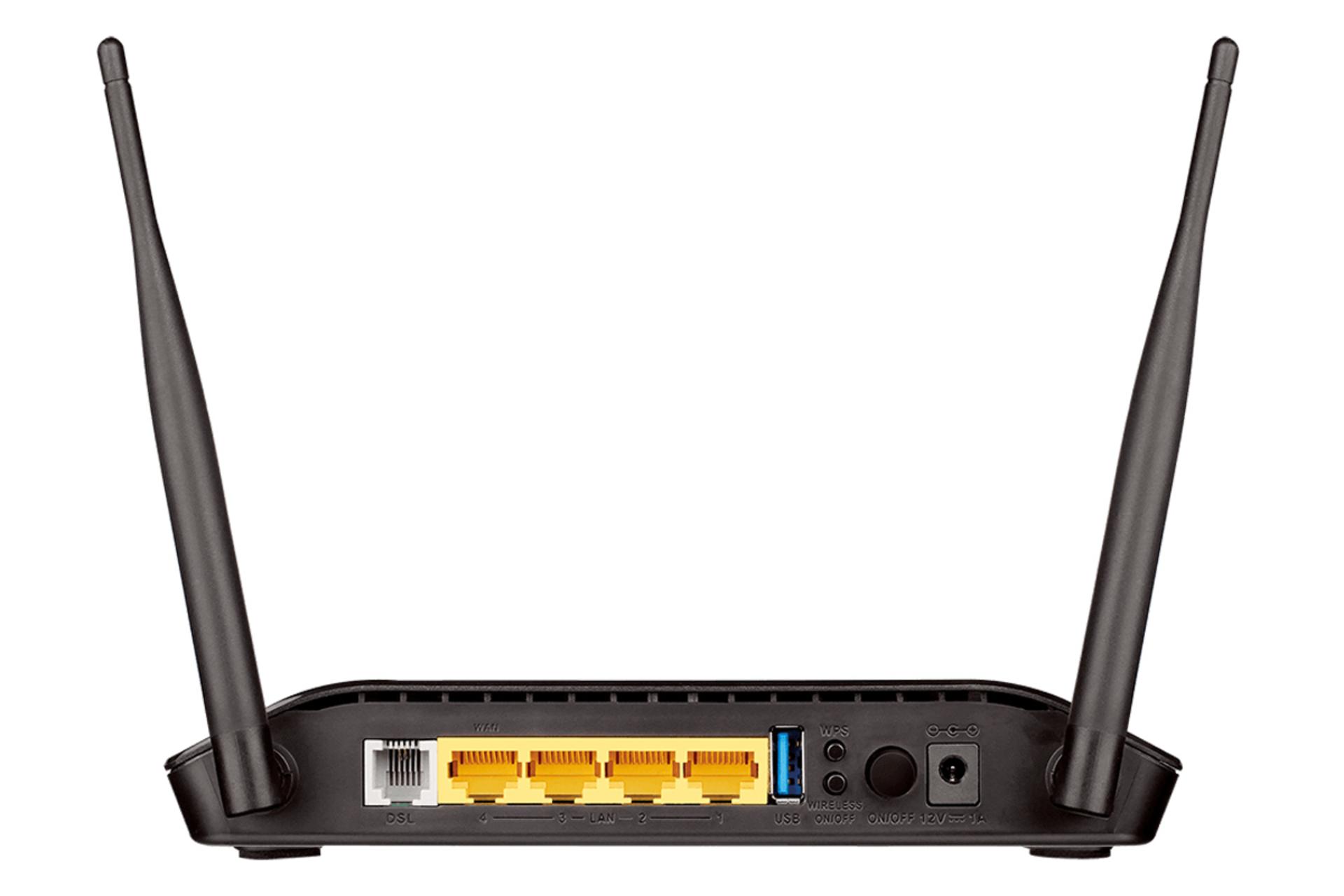 نمای پشتی مودم - روتر دی لینک D-Link DSL-2750U
