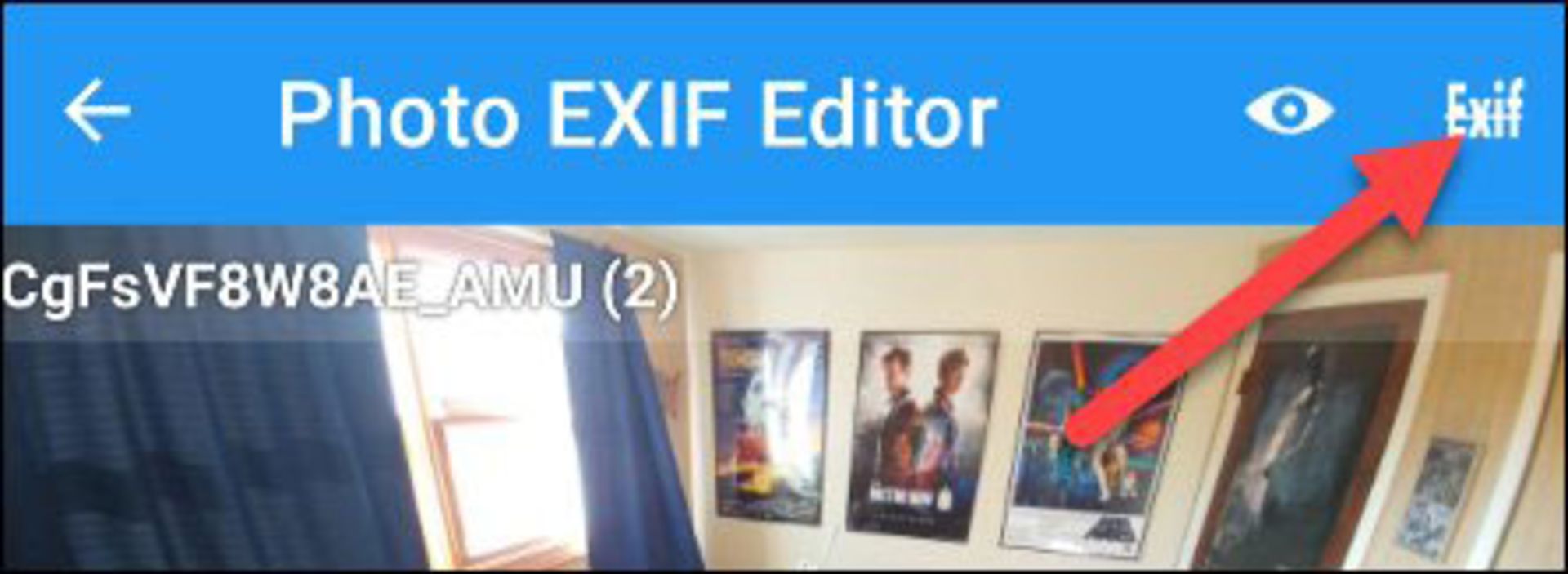آیکن حذف exif