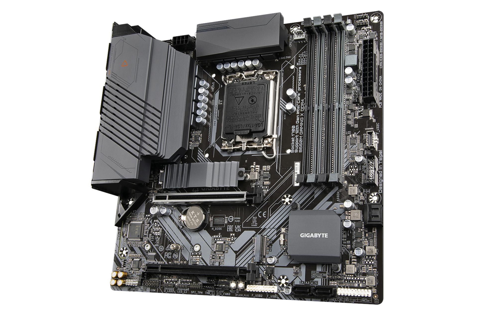 نمای راست مادربرد گیگابایت GIGABYTE B660M GAMING X DDR4 (rev. 1.0)
