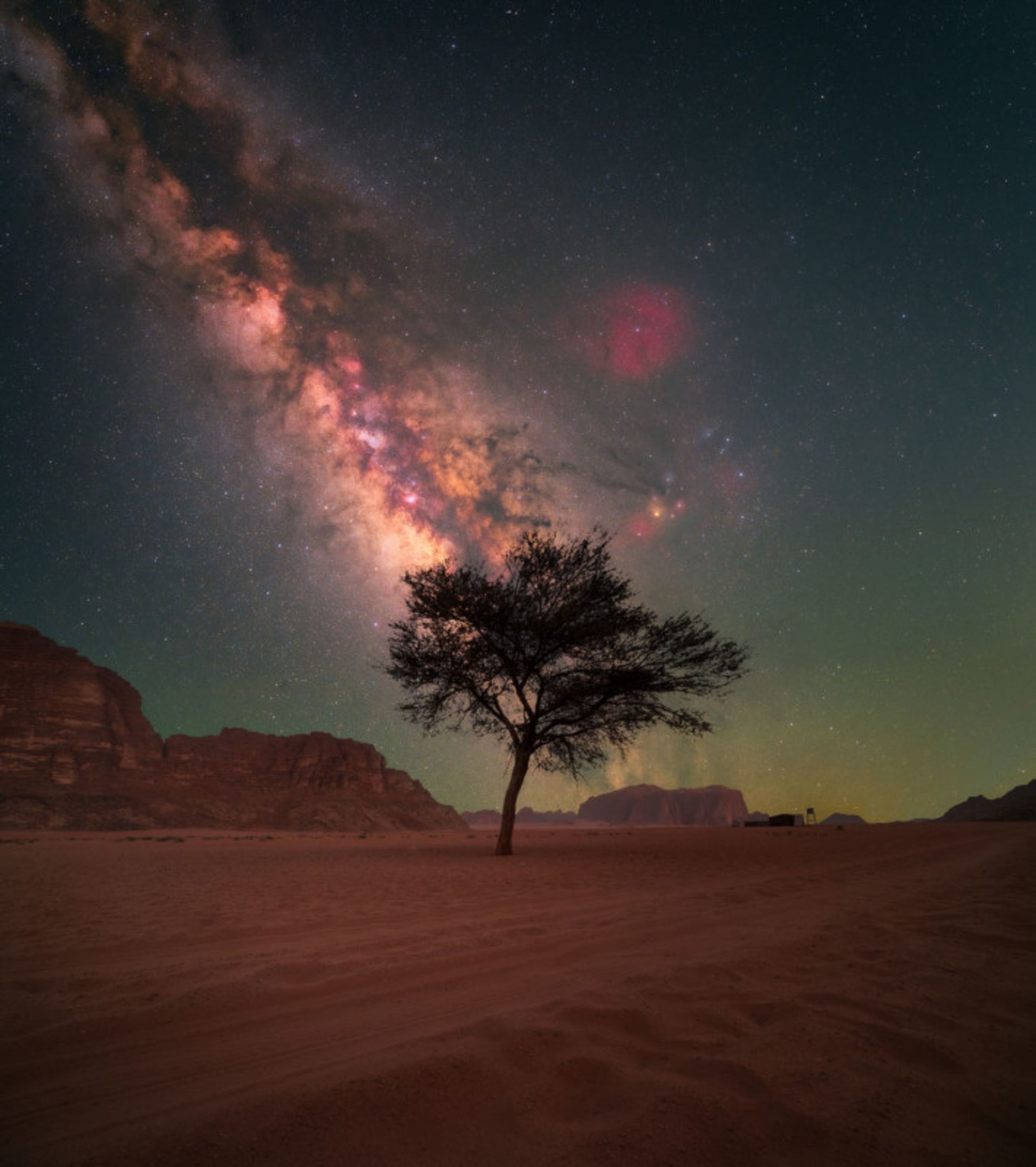 رآسمان زیبای شب بر فراز اردن