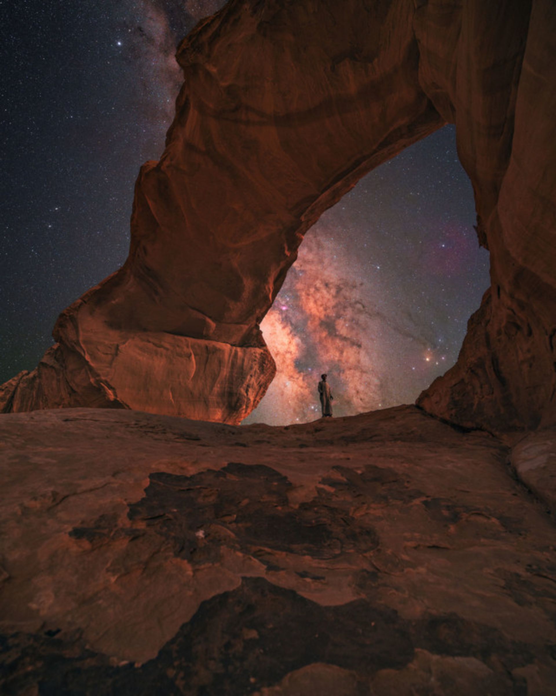 رآسمان زیبای شب بر فراز اردن