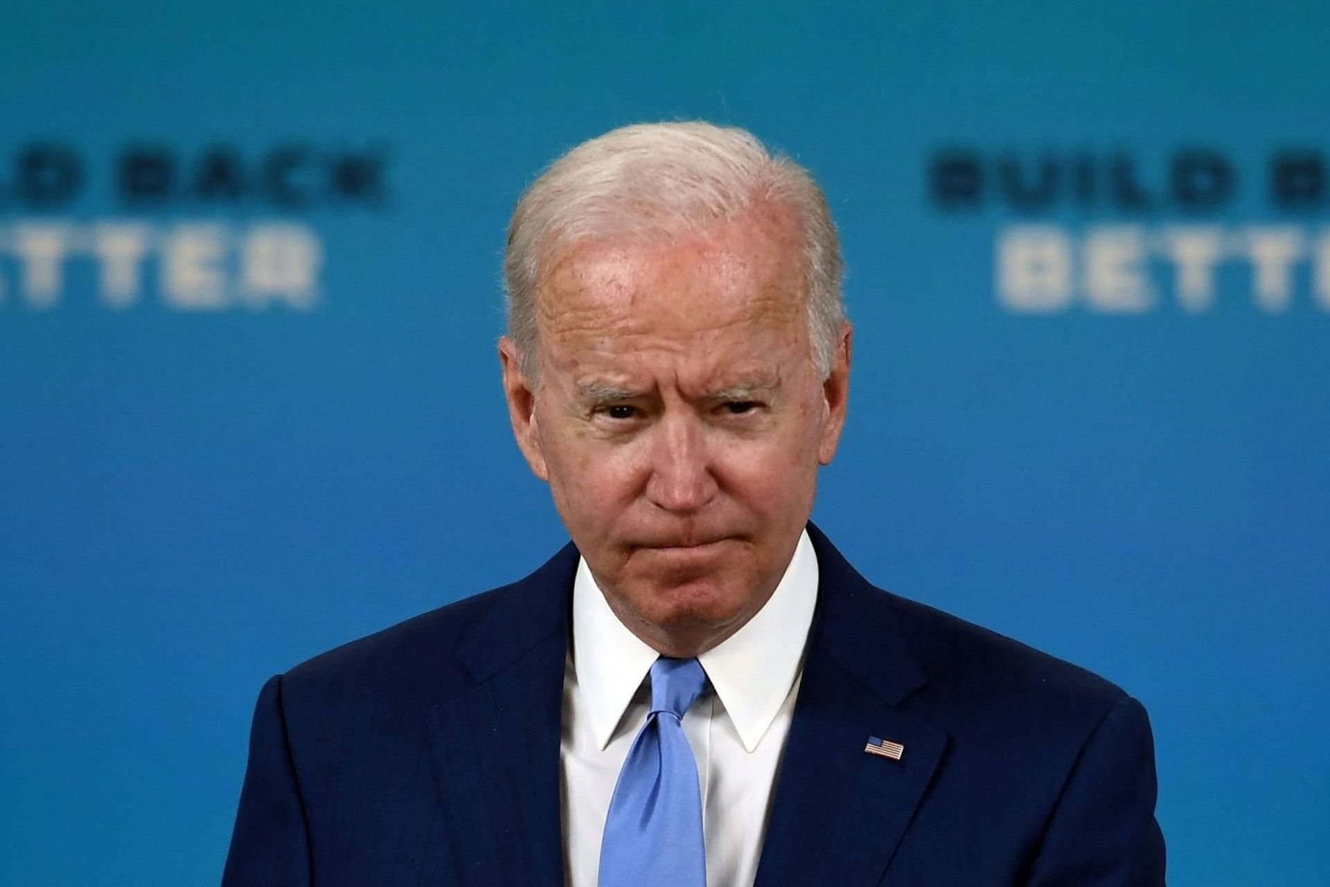 چهره نگران جو بایدن Joe Biden رییس جمهور آمریکا 