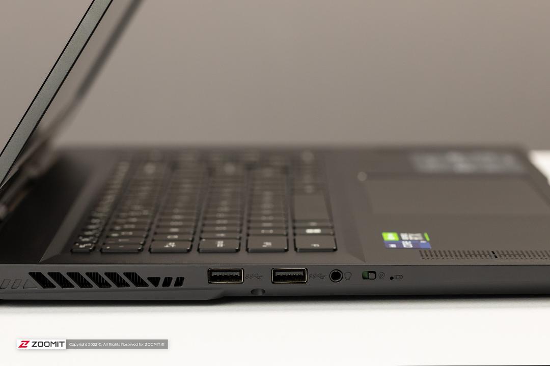 پورت‌های سمت چپ لپ‌تاپ گیمینگ Stealth GS77 ام‌اس‌آی