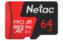 کارت حافظه نتاک microSDXC ظرفیت 64 گیگابایت مدل P500 Extreme Pro V30 A1 نمای روبرو