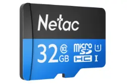 نمای چپ کارت حافظه نتاک microSDXC ظرفیت 32 گیگابایت