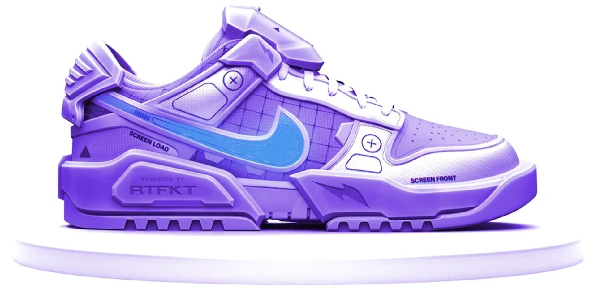 کفش ورزشی مجازی نایکی Nike از نمای کناری بنفش