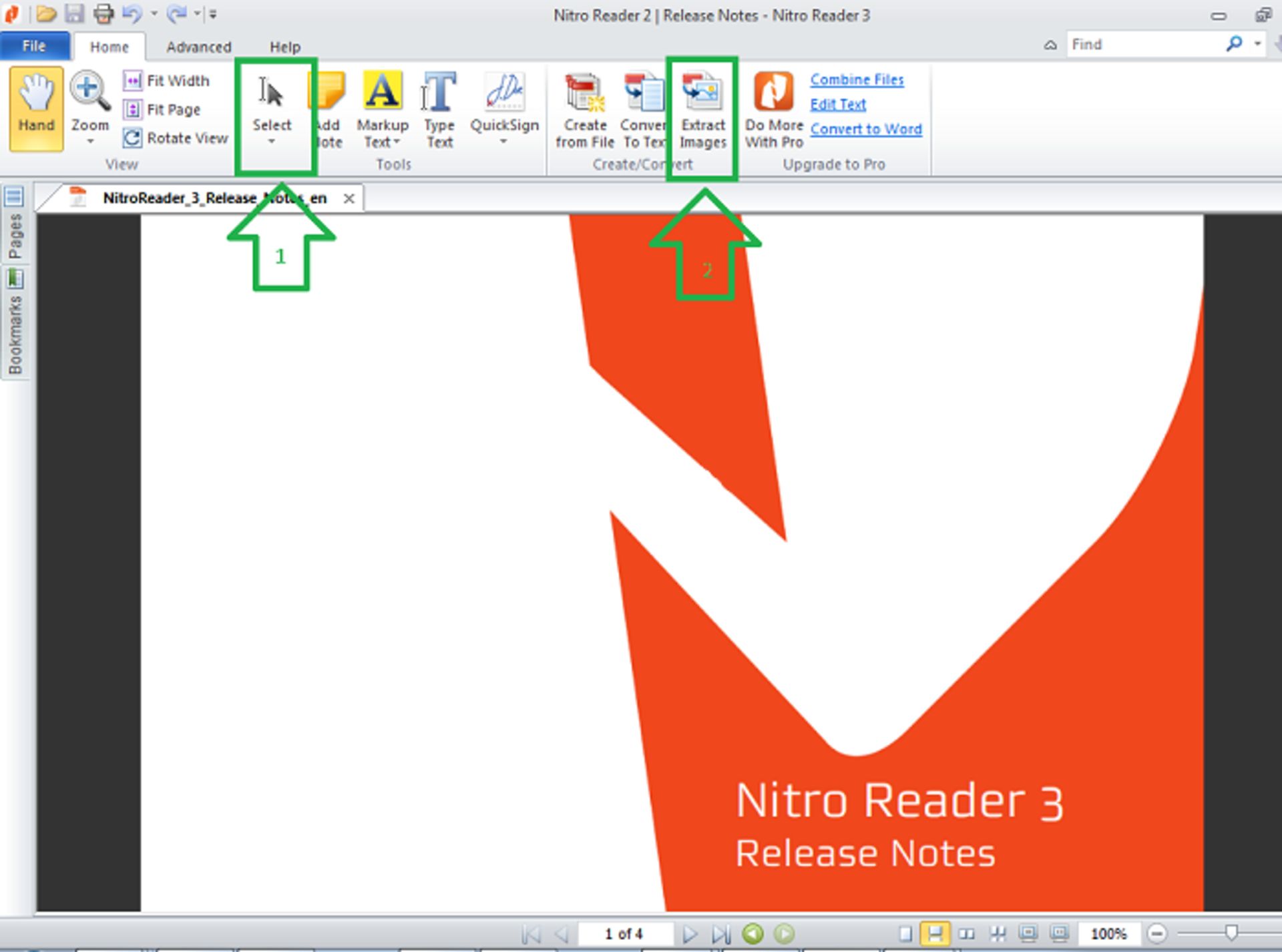 استخراج عکس از pdf با Nitro PDF Reader