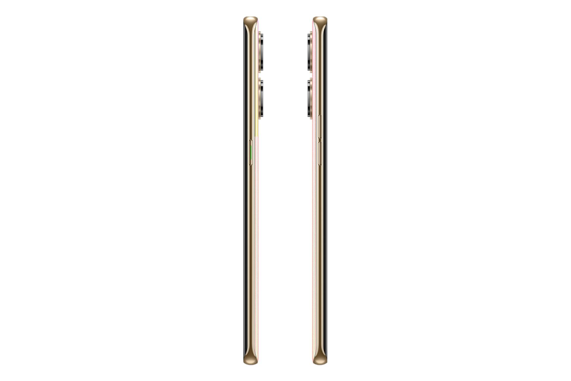 نمای جانبی گوشی موبایل اوپو Oppo Reno9 صورتی