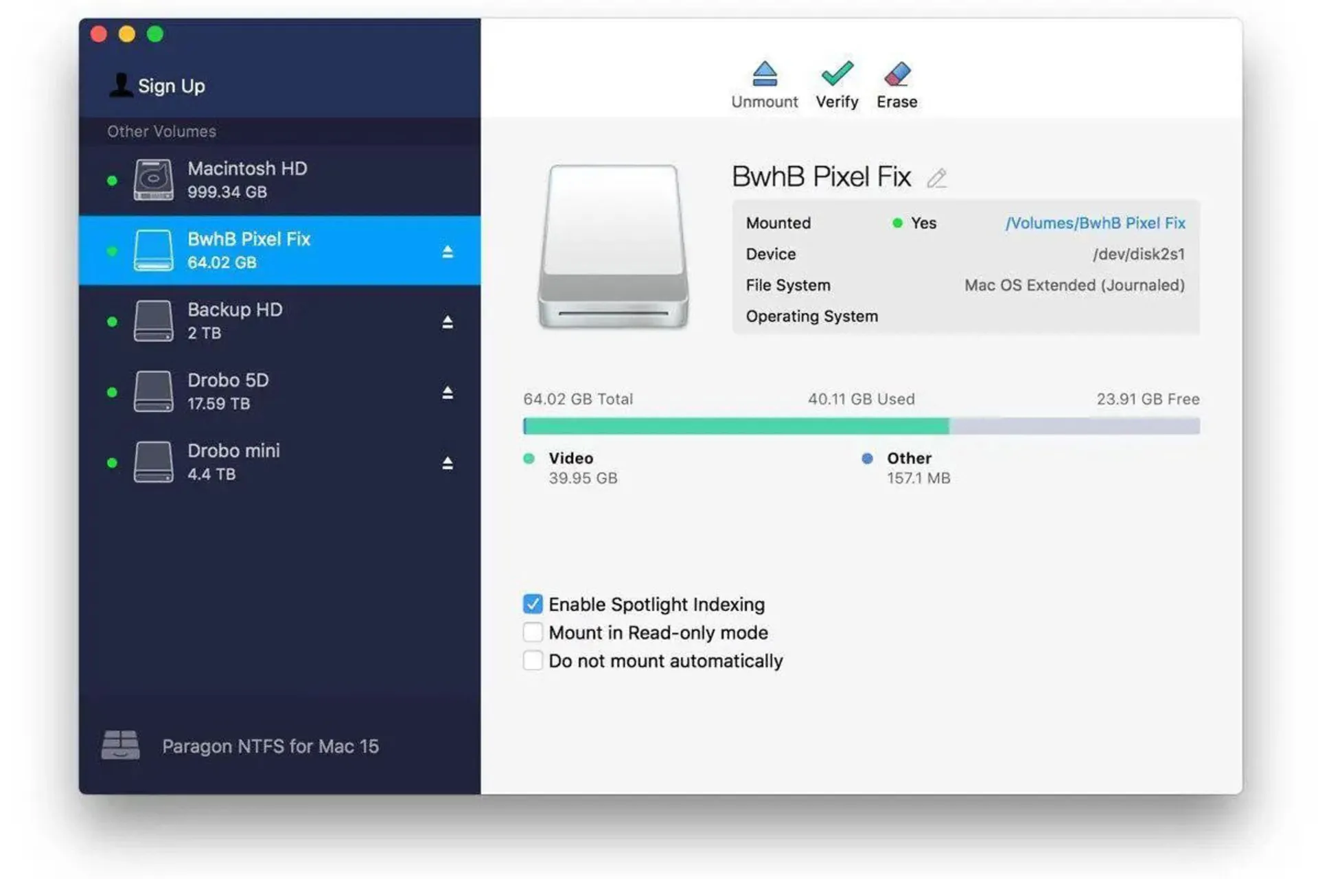 اپلیکیشن paragon NTFS