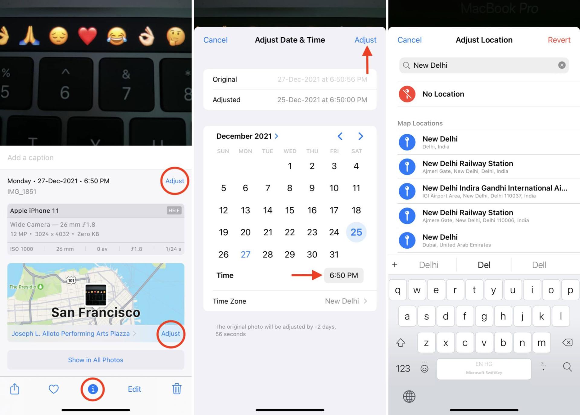 تغییر متادیتا با اپلیکیشن Photos