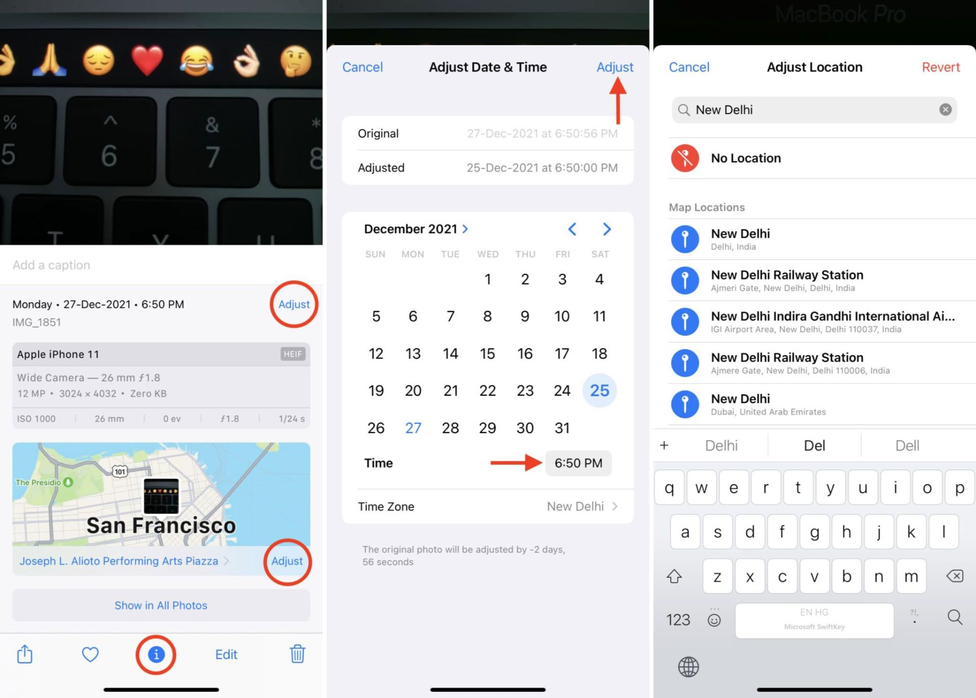 تغییر متادیتا با اپلیکیشن Photos