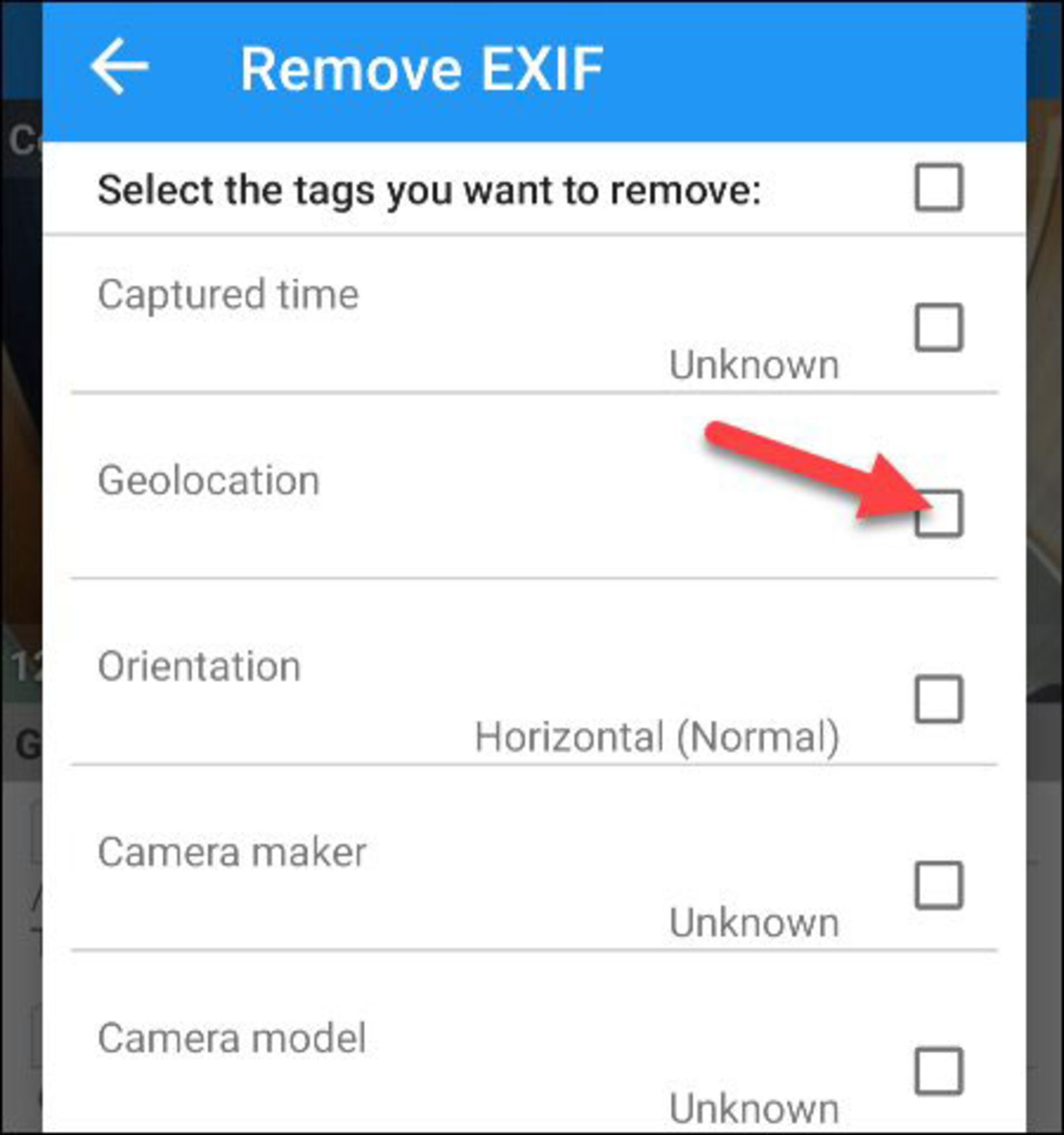 صفحه remove exif