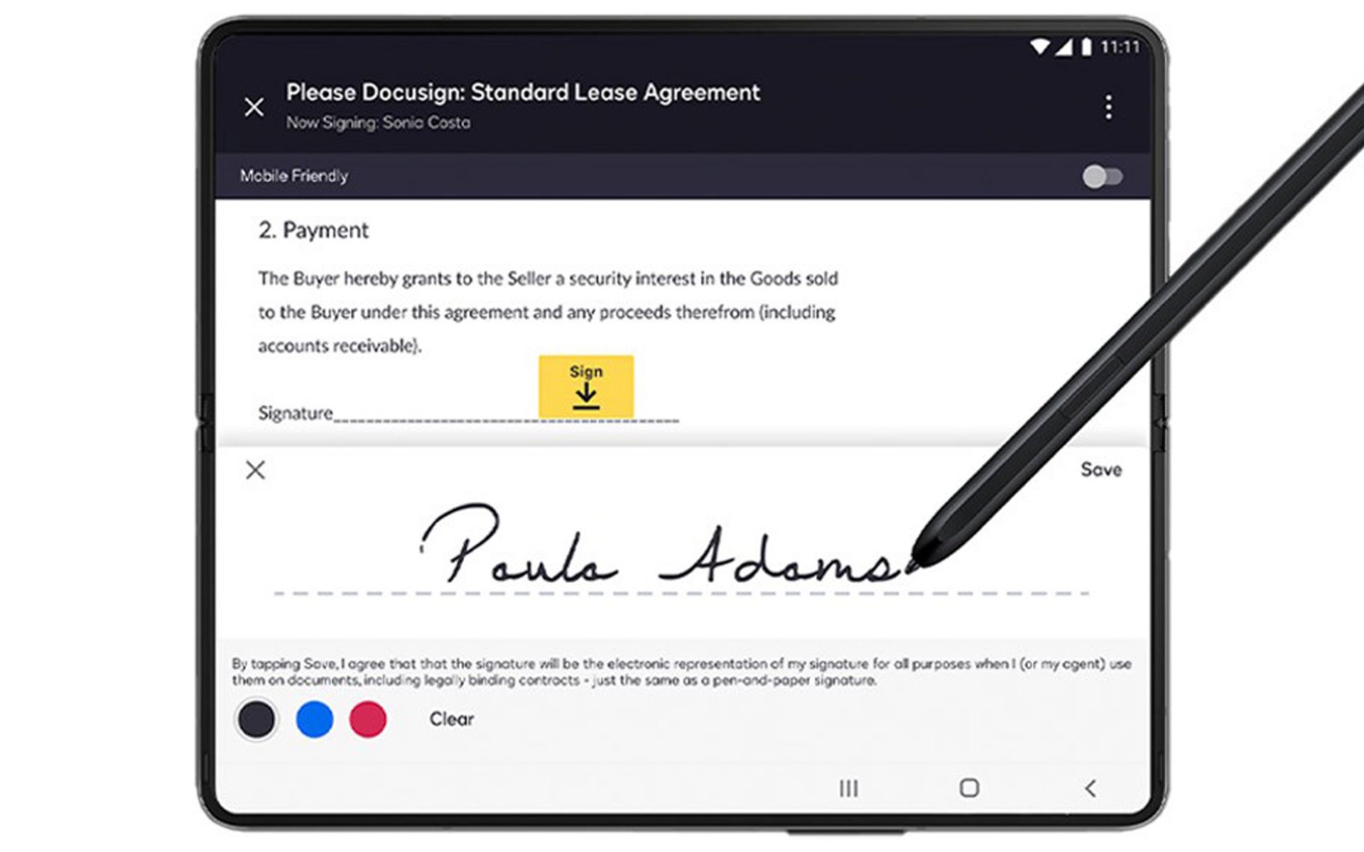 پشتیبانی از S Pen‌ در گلکسی زد فولد ۴
