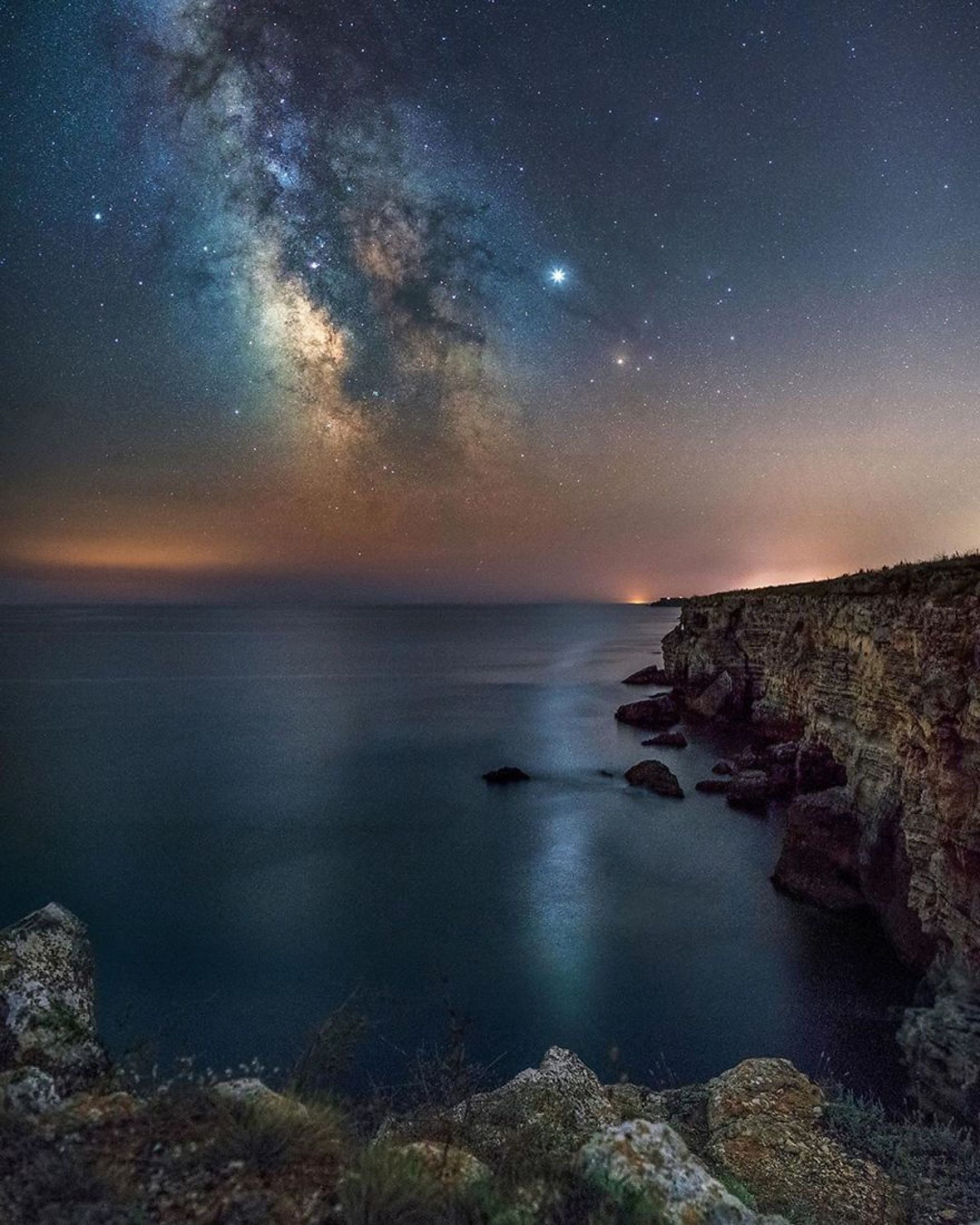 آسمان شب و کهکشان راه شیری