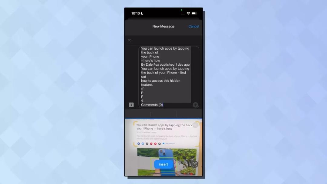 اسکن متن با دوربین آیفون