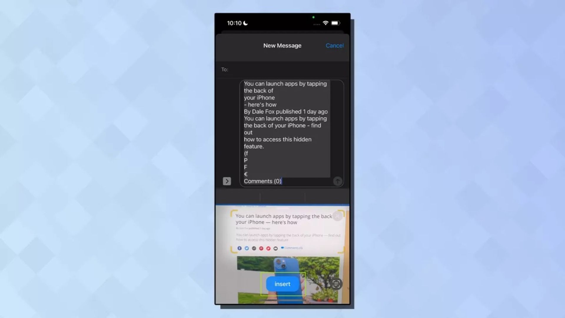 اسکن متن با دوربین آیفون