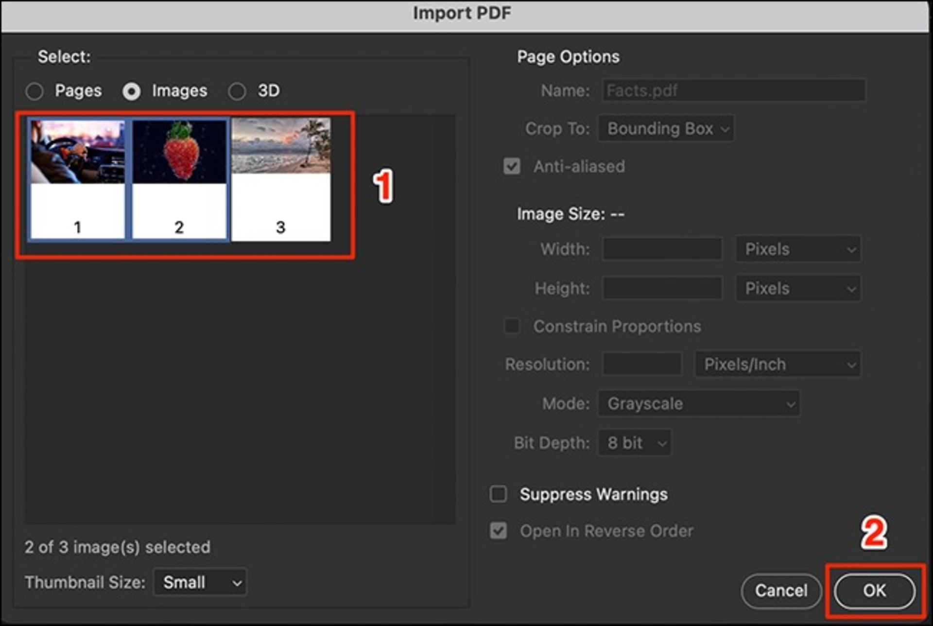 ۳-استخراج تصاویر از PDF با فتوشاپ