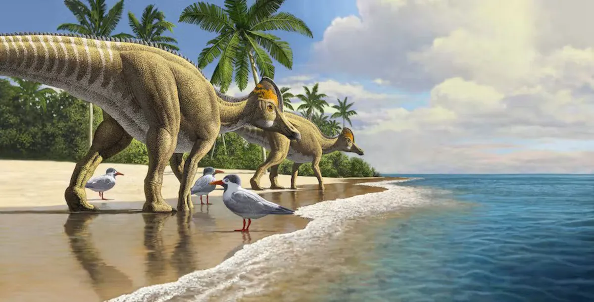دایناسور اجنبیا ادیسه در ساحل