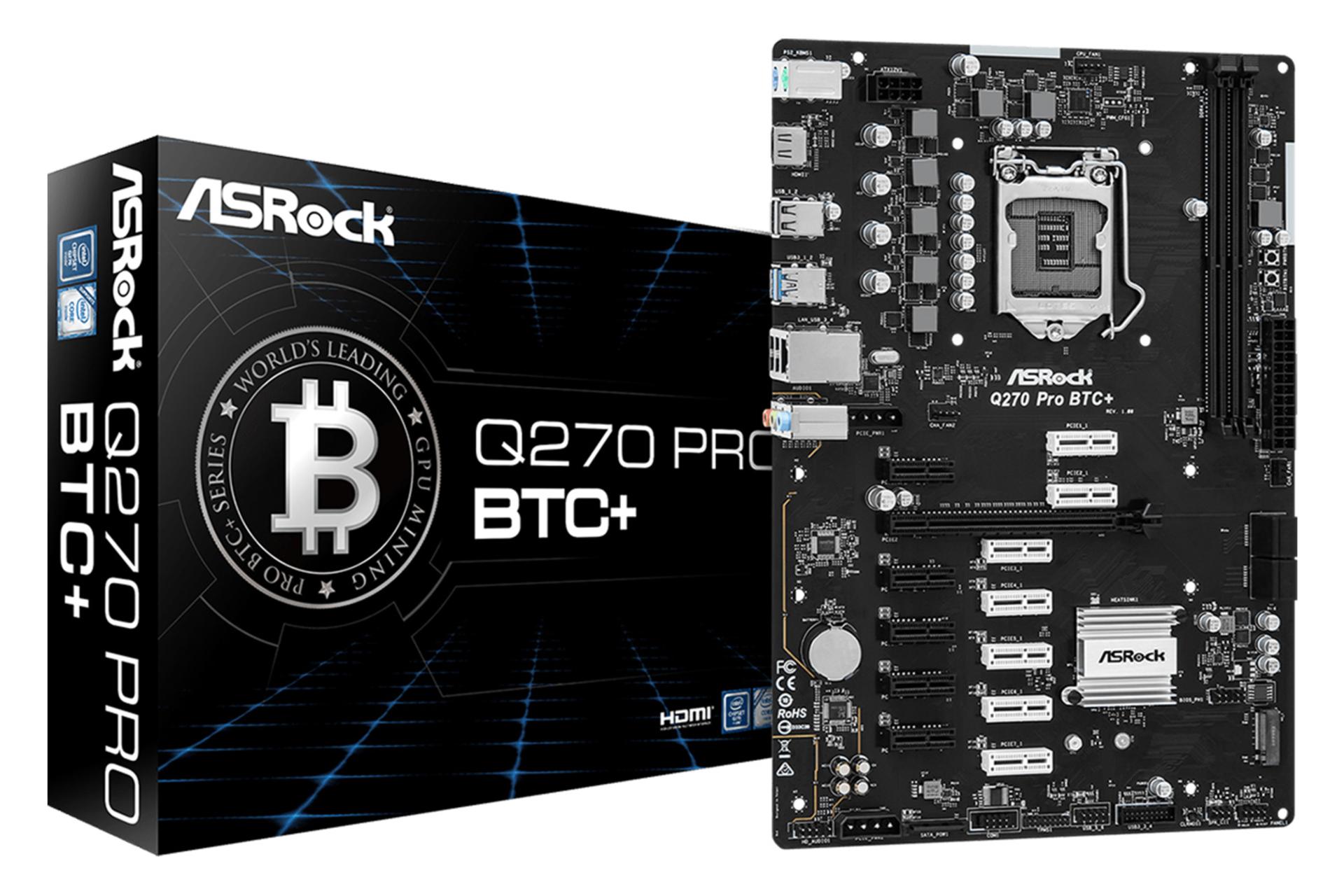 بسته‌بندی مادربرد ازراک ASRock Q270 Pro BTC Plus