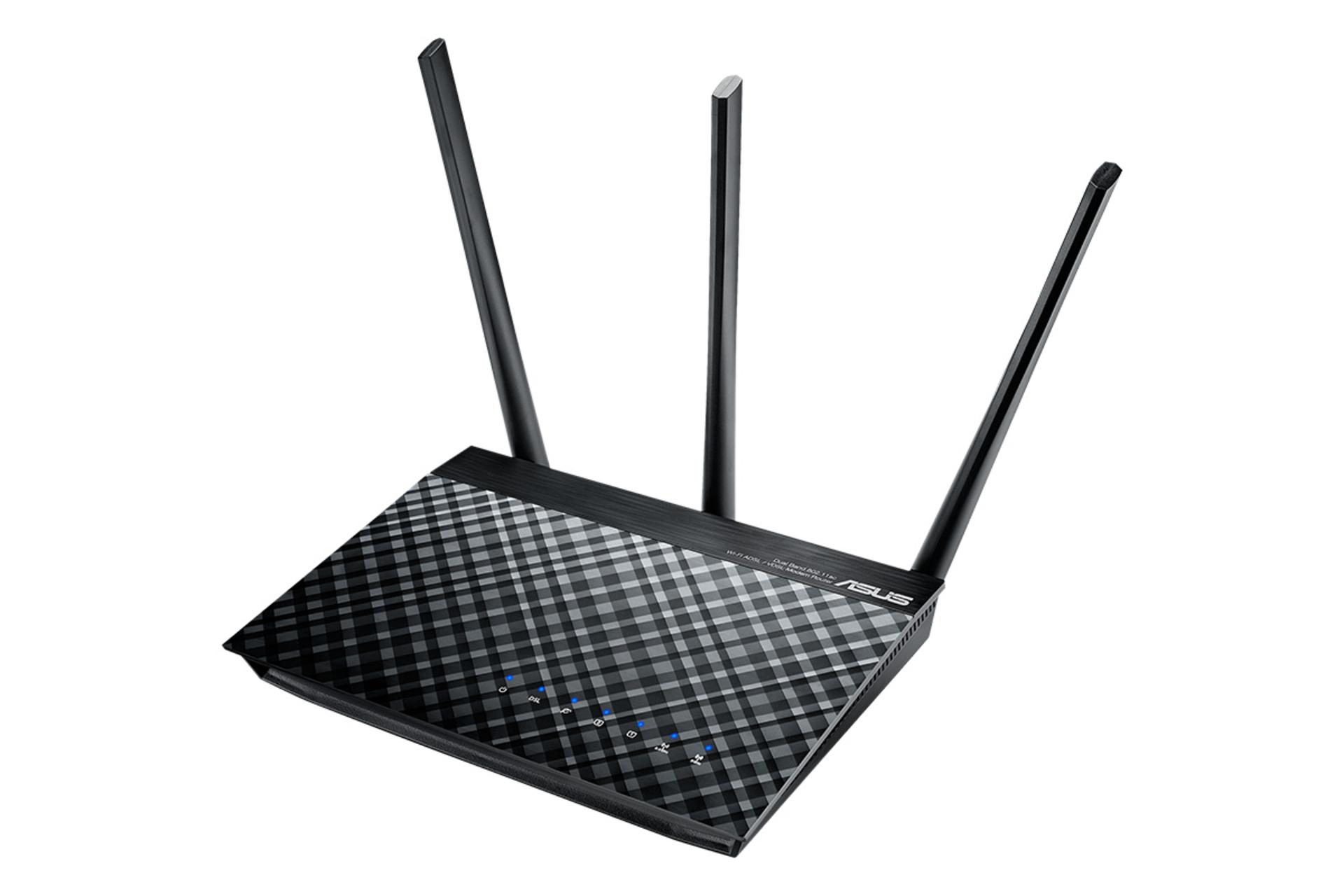نمای کناری  مودم - روتر ASUS DSL-AC750