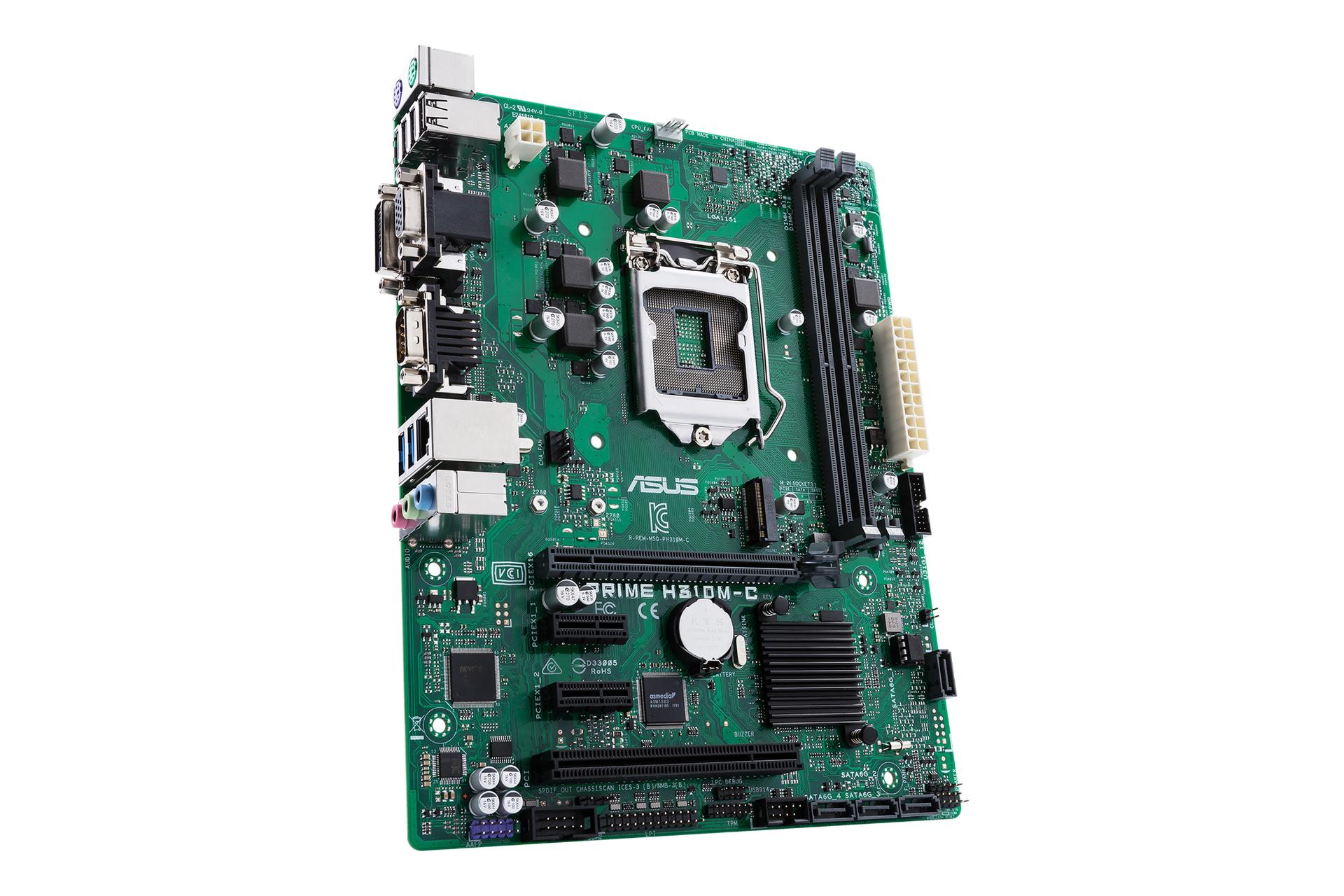 نمای کناری مادربرد ایسوس ASUS PRIME H310M-C