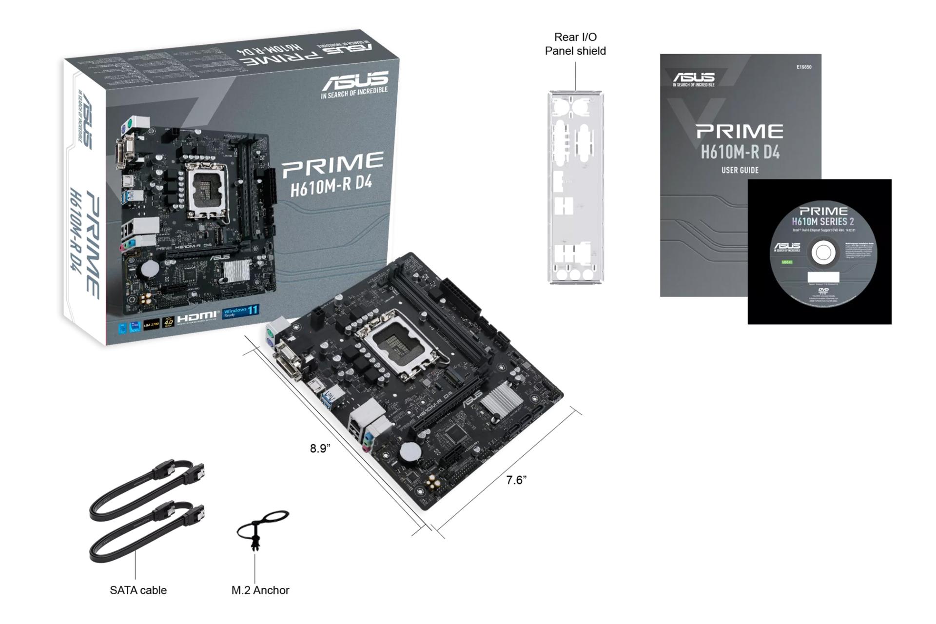 بسته بندی مادربرد ایسوس ASUS PRIME H610M-R D4