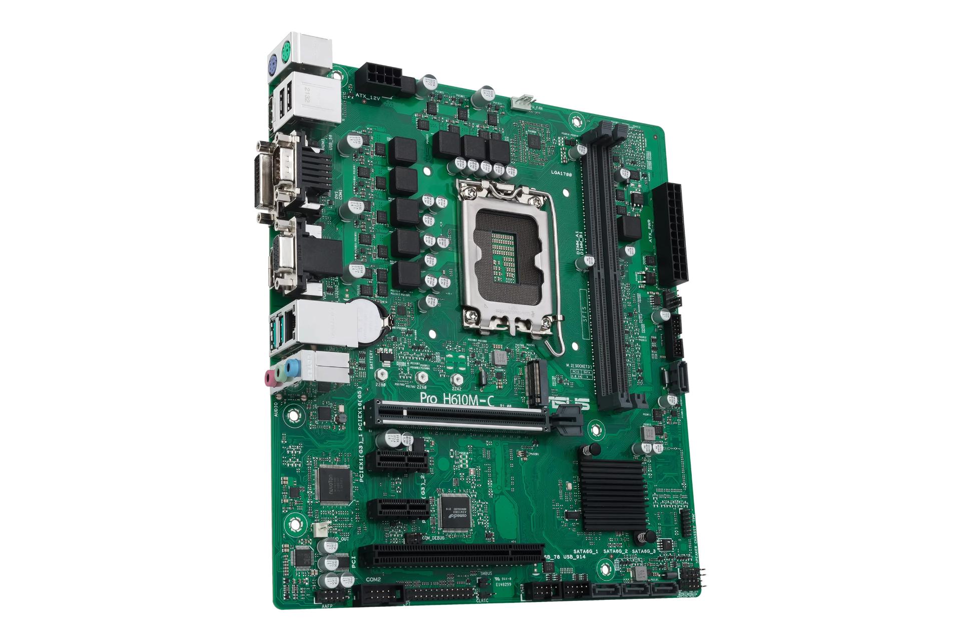 نمای کناری مادربرد ایسوس ASUS Pro H610M-C-CSM