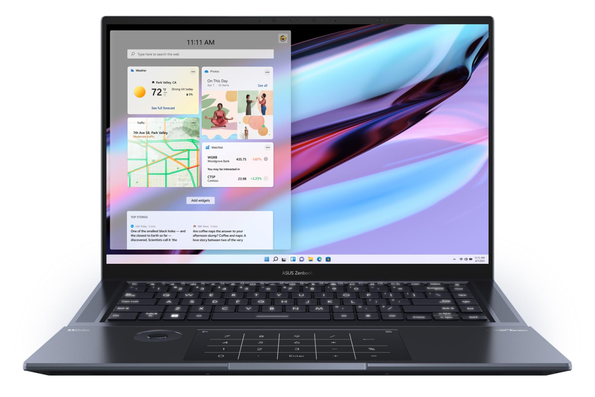 نمای جلو لپ تاپ ایسوس ZenBook Pro Duo 16X UX7602ZM