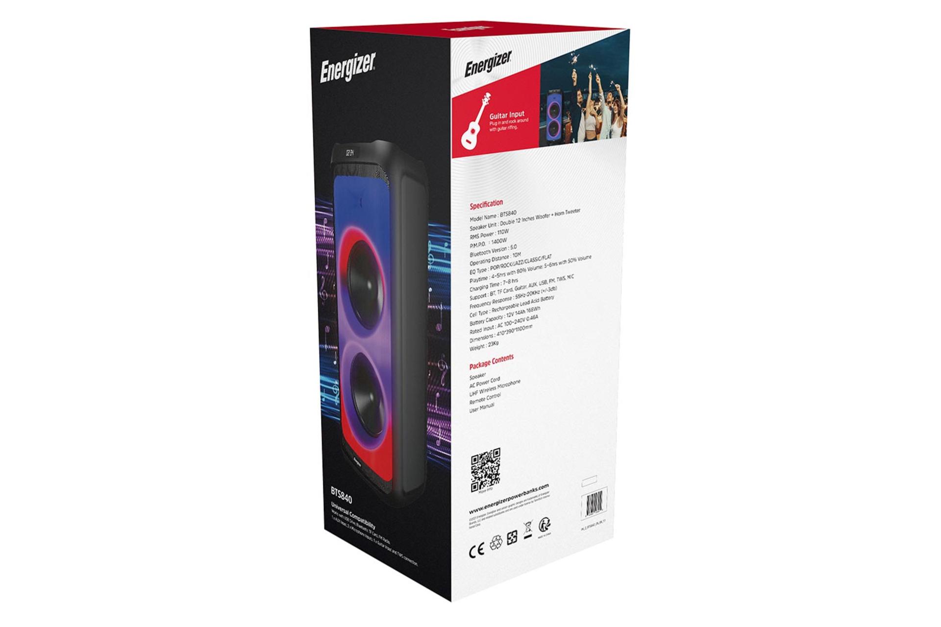 جعبه اسپیکر انرجایزر Energizer BTS840