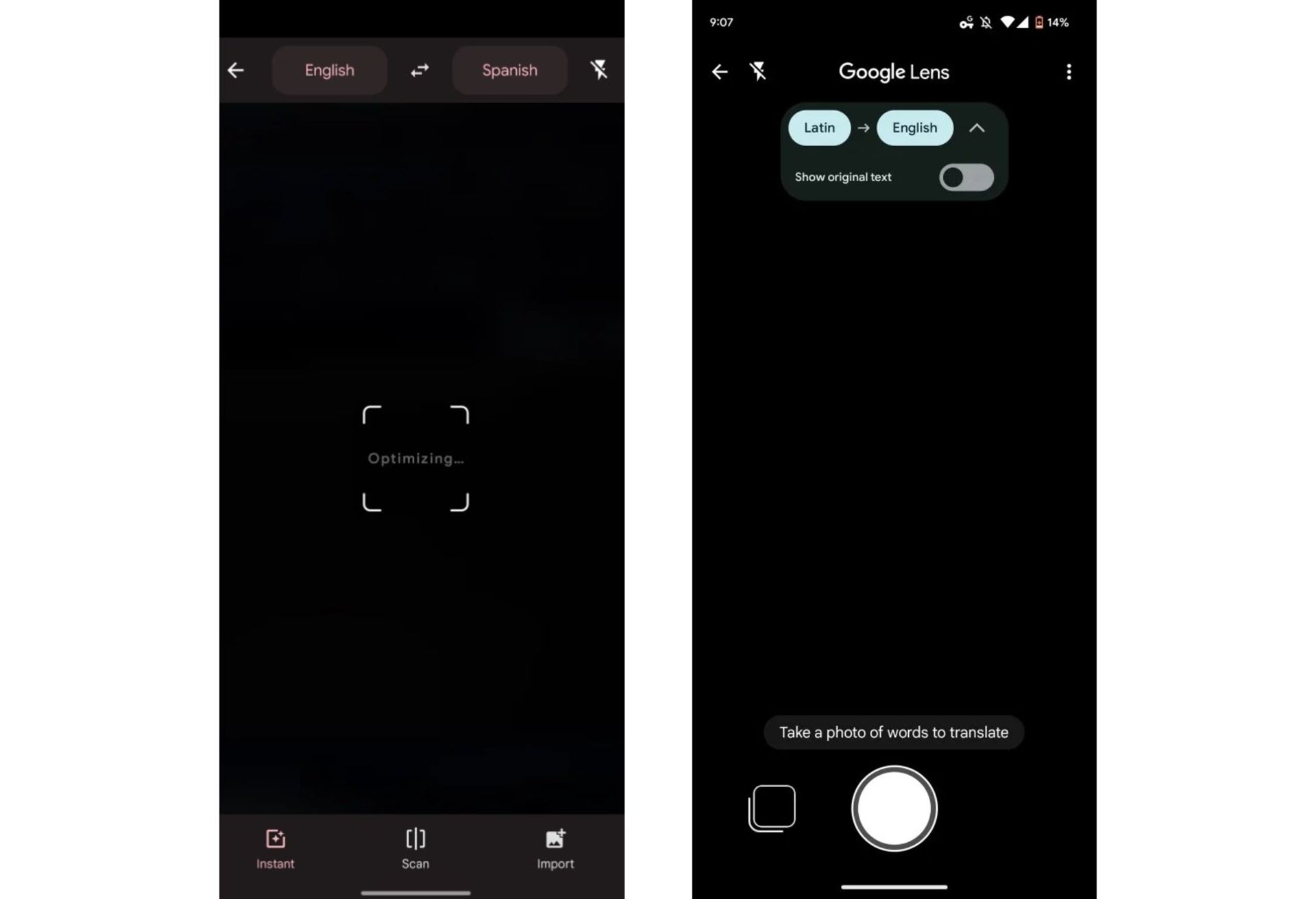جایگزینی گوگل لنز به جای ترجمه دوربینی در گوگل ترنسلیت