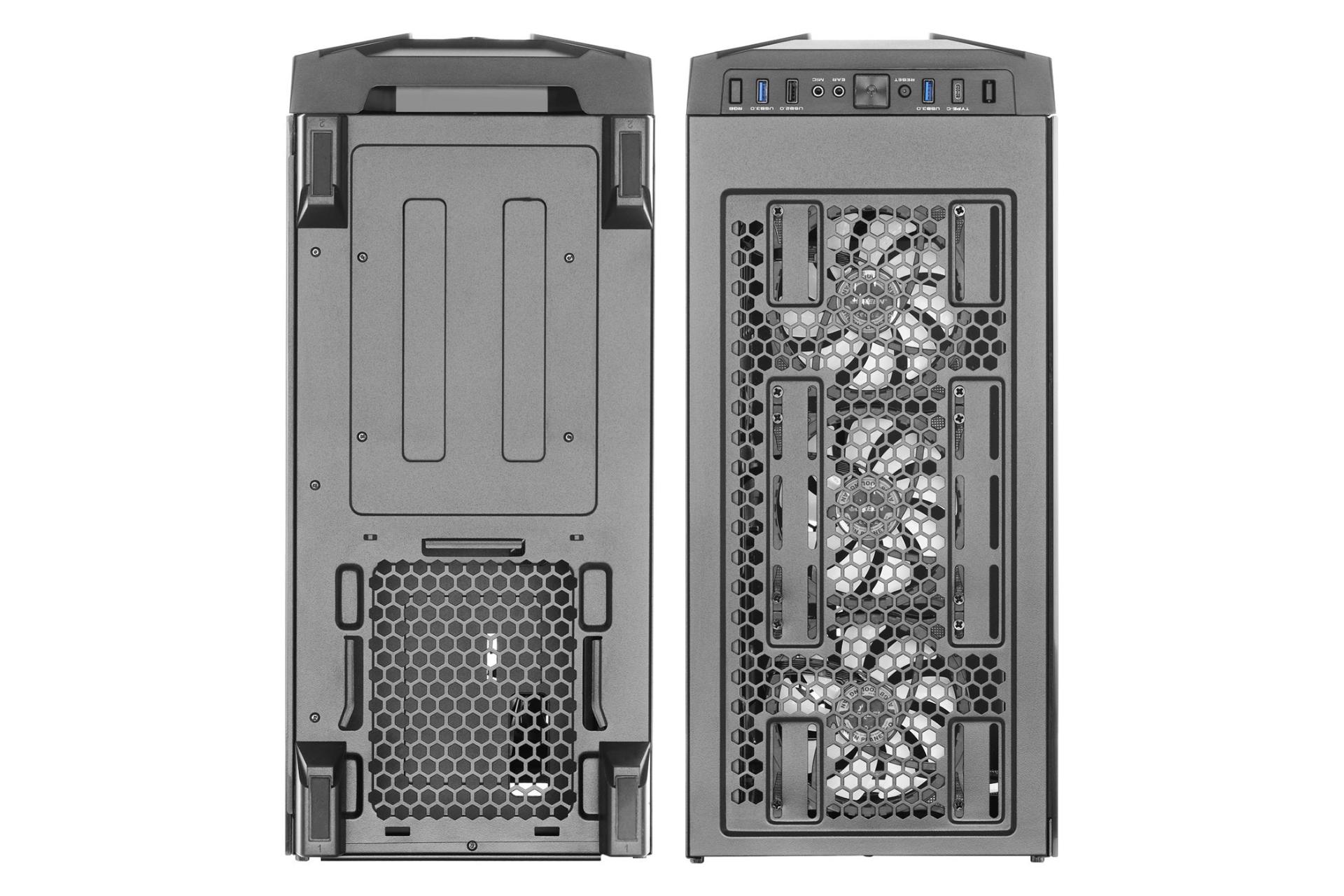 نمای بالای و پایین کیس کامپیوتر گرین GRIFFIN G7