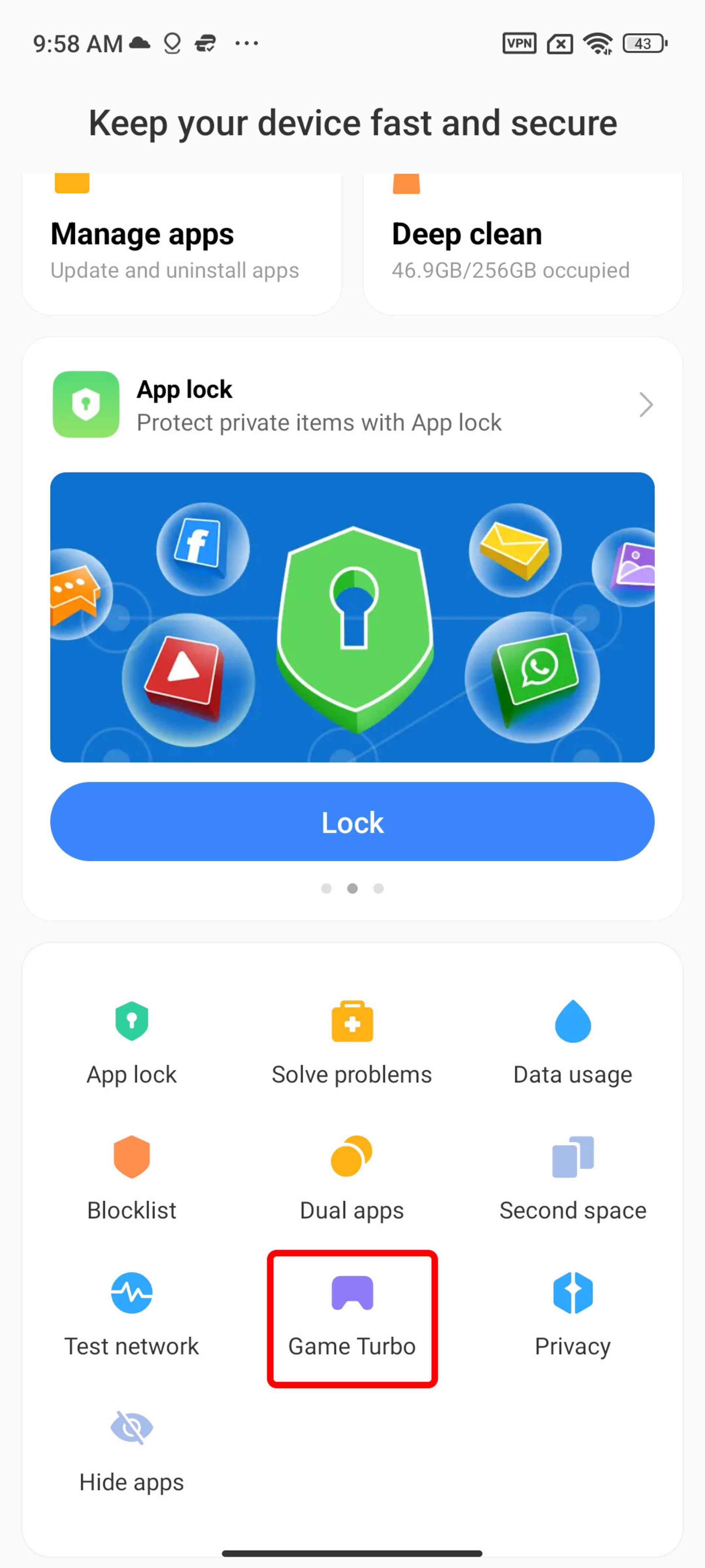 اجرای گیم توربو در MIUI