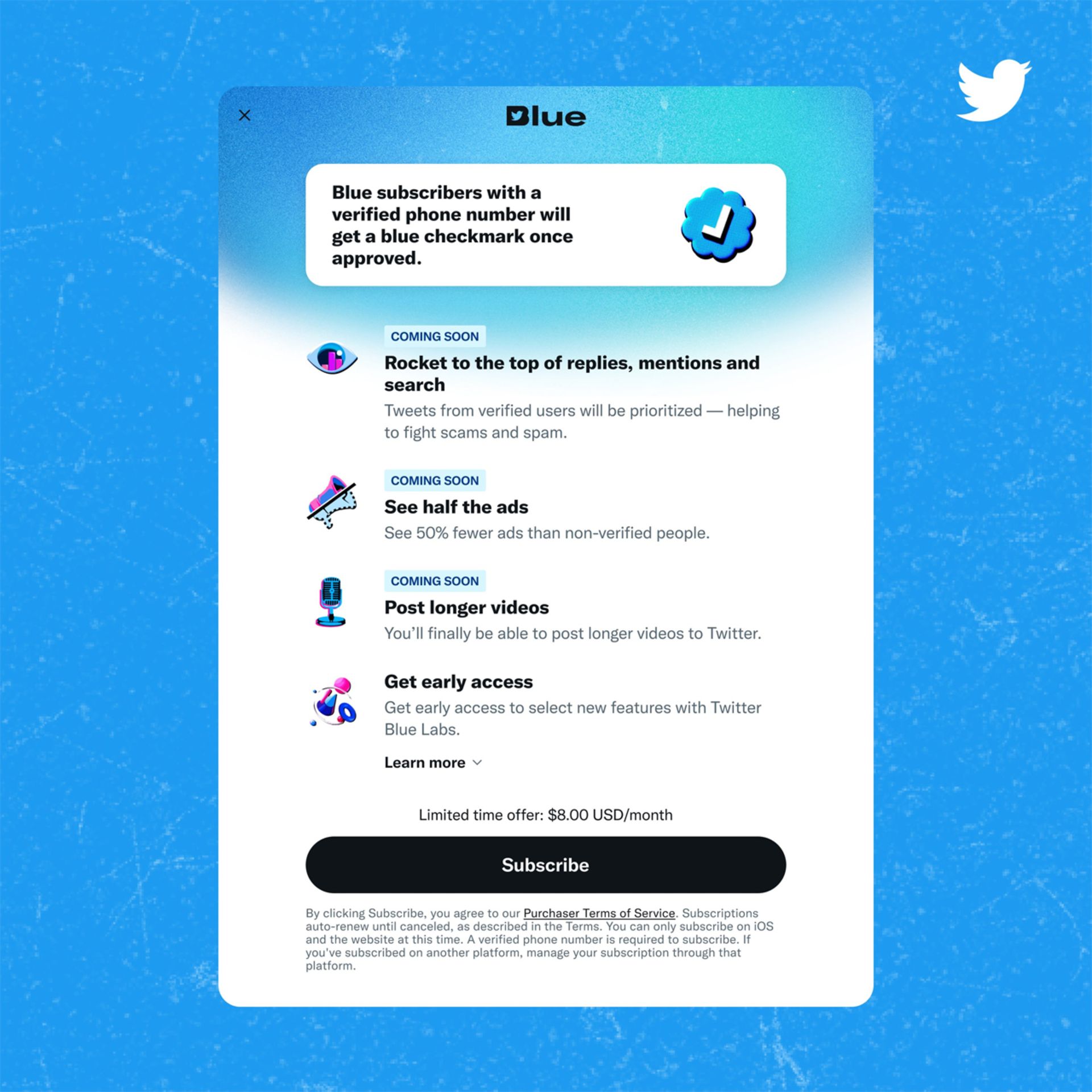 قابلیت های سرویس توییتر بلو Twitter Blue