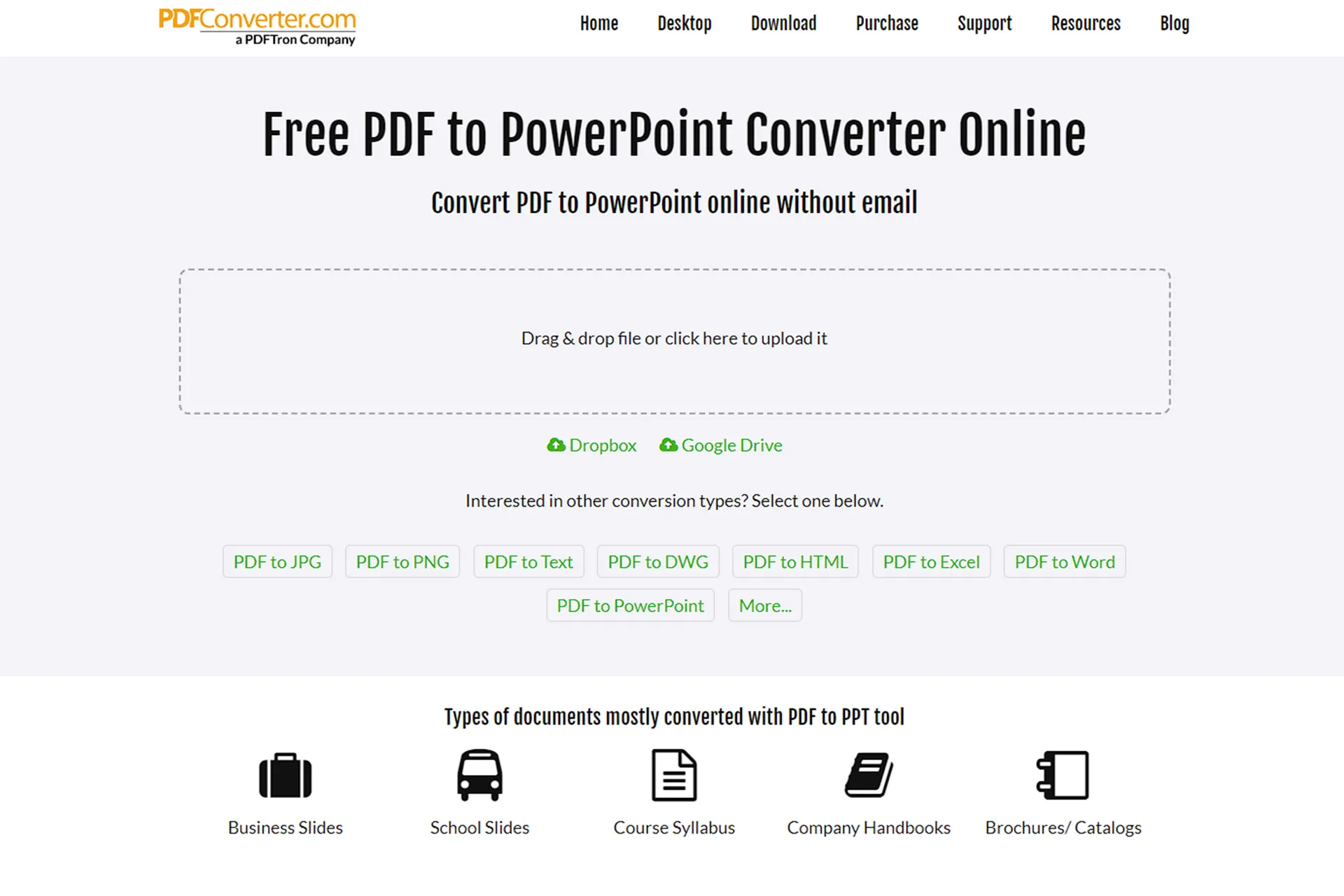 انتخاب فایل برای تبدیل به فرمت PPT