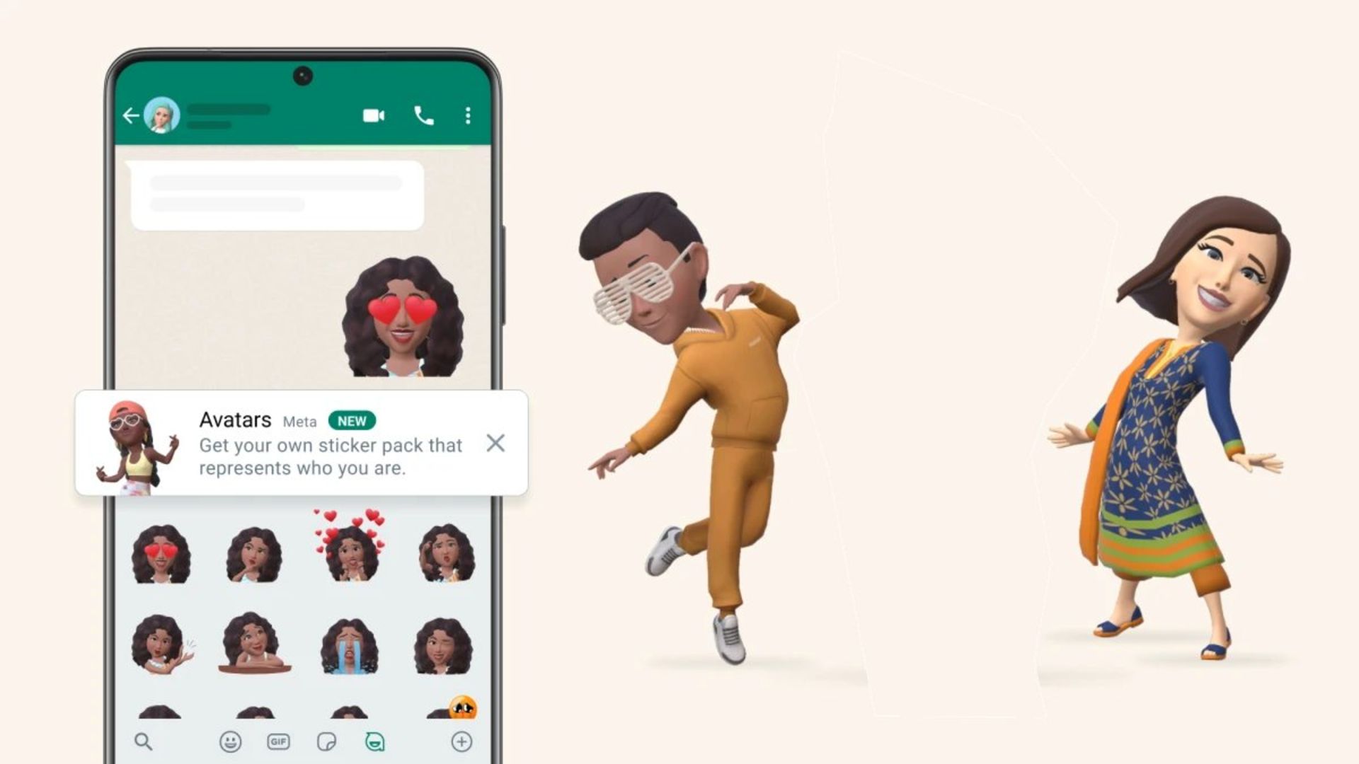 قابلیت آواتار سه بعدی واتساپ