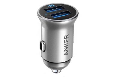 شارژر انکر PowerDrive 2 Alloy A2727 نقره‌ای