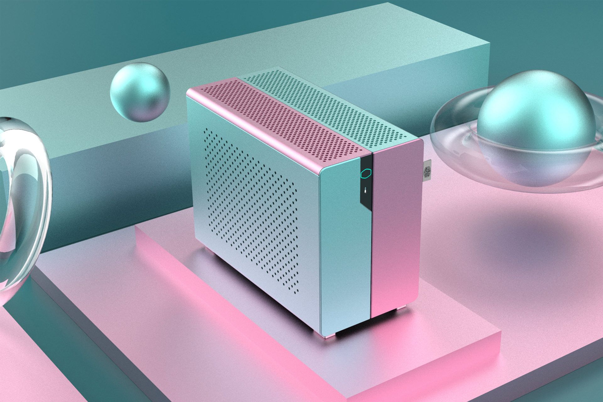 کیس کولر مستر مینی ایکس مدل صورتی و آبی